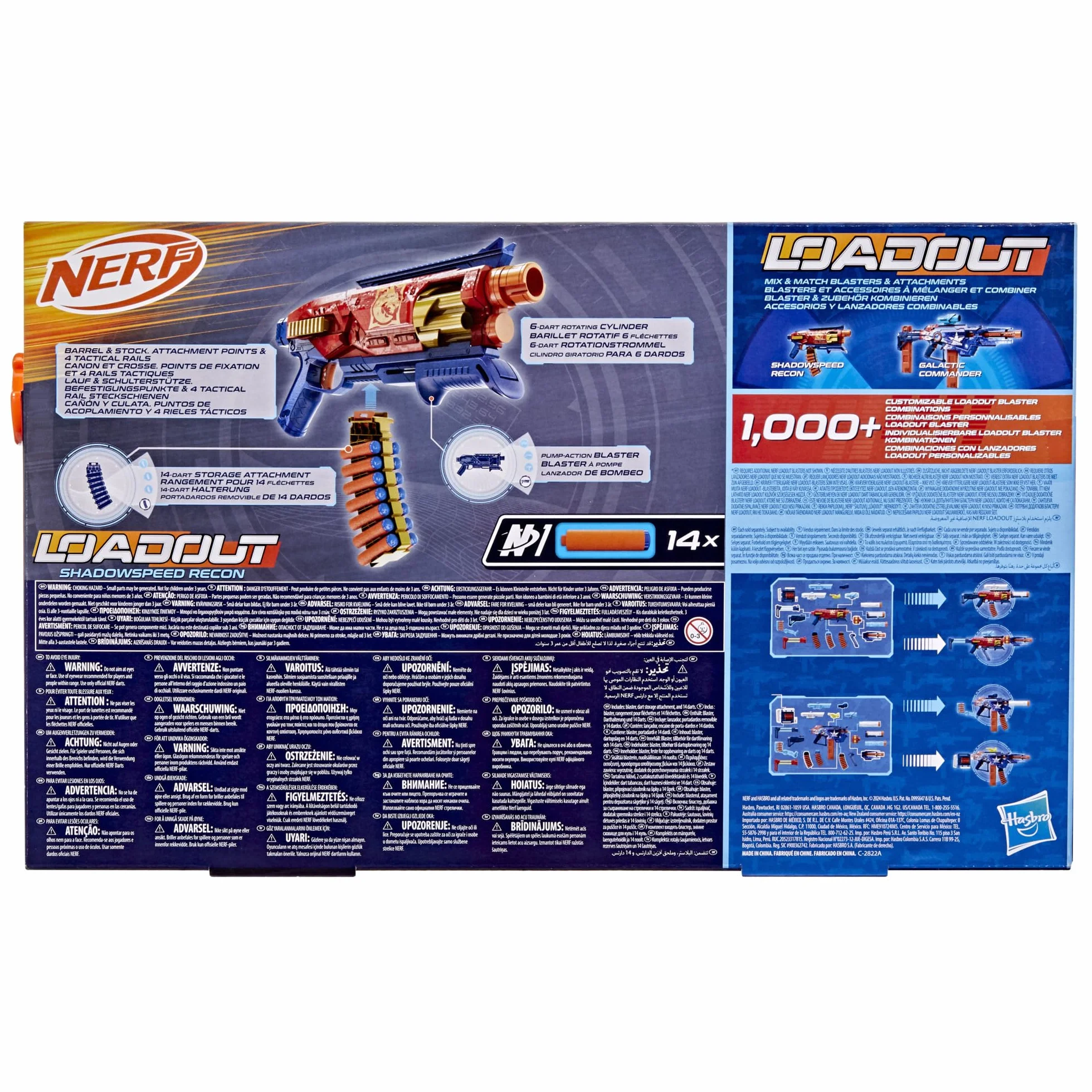 Blaster Nerf Shadowspeed Recon N1 14 dardi
