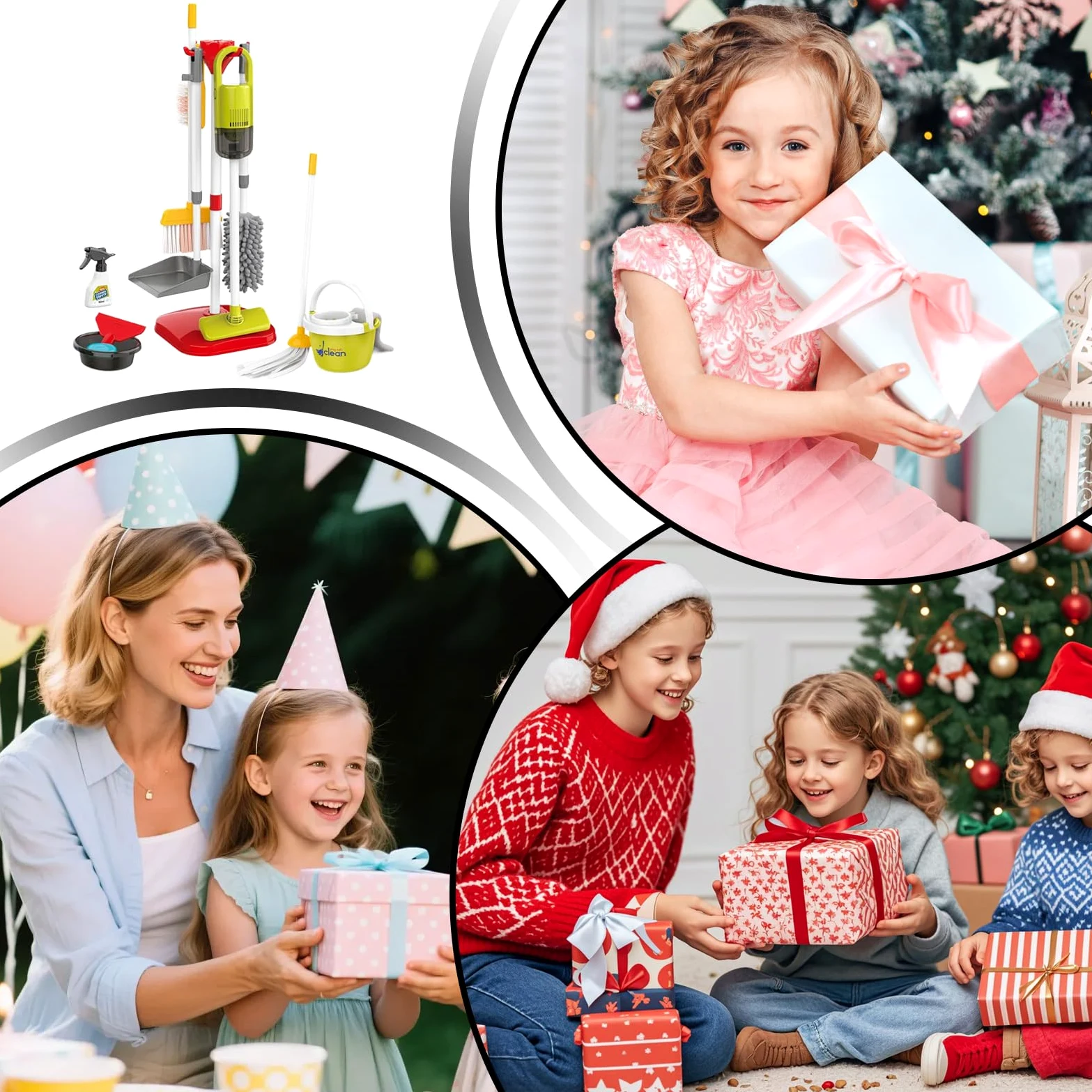 Set Di Giocattoli Pulizia Per Bambini Forniture Di Educative Realistiche | Aspirapolvere Giocattolo Per Bambini in Età Prescolare per Apprendimento Precoce e in Casa per Famiglia e Pulizie per Com