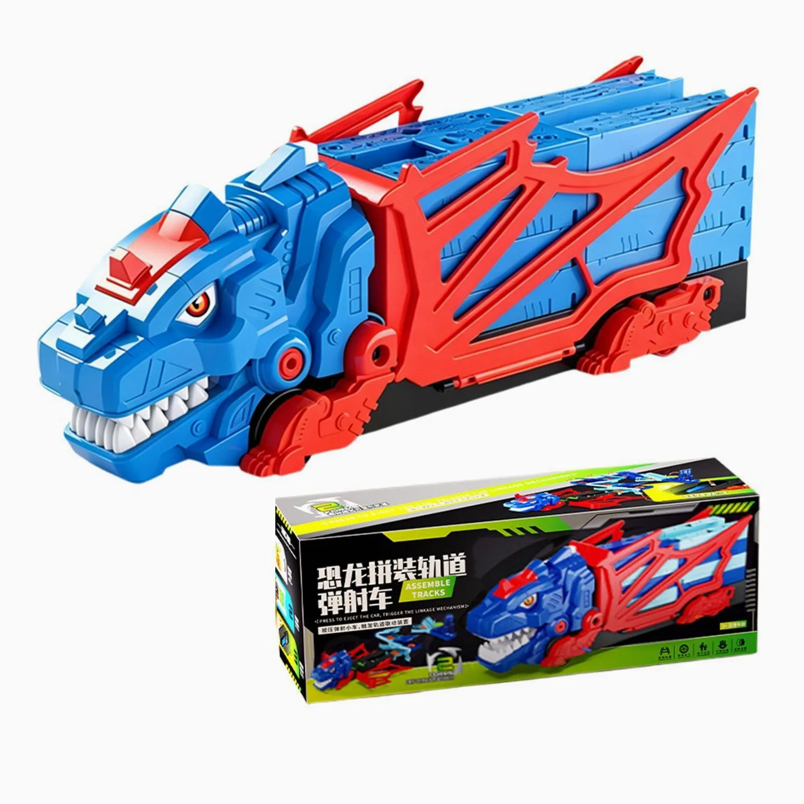 Pista Dinosauri Giocattoli Interattivo Flessibile DIY Educativo | Set Di Pista Da Corsa Dinosauri Per Bambini E Bambine Interno Esterno Prescuola Asilo Viaggio Compleanno