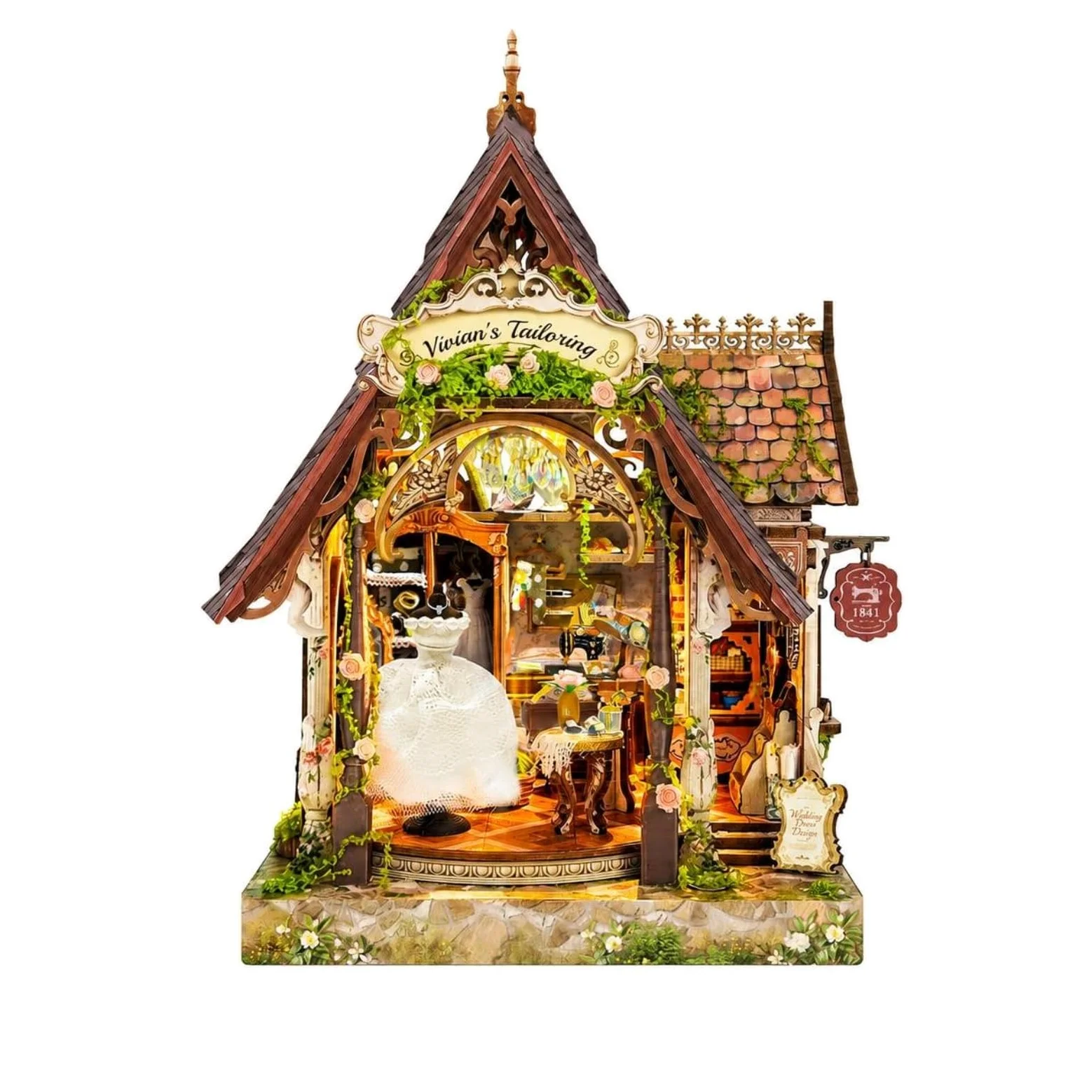 Casa in Miniatura con Mobili Realistico | Artigianale, Kit Casa in Miniatura da Costruire, Sicuro, per il tempo libero Libero, Scrivania