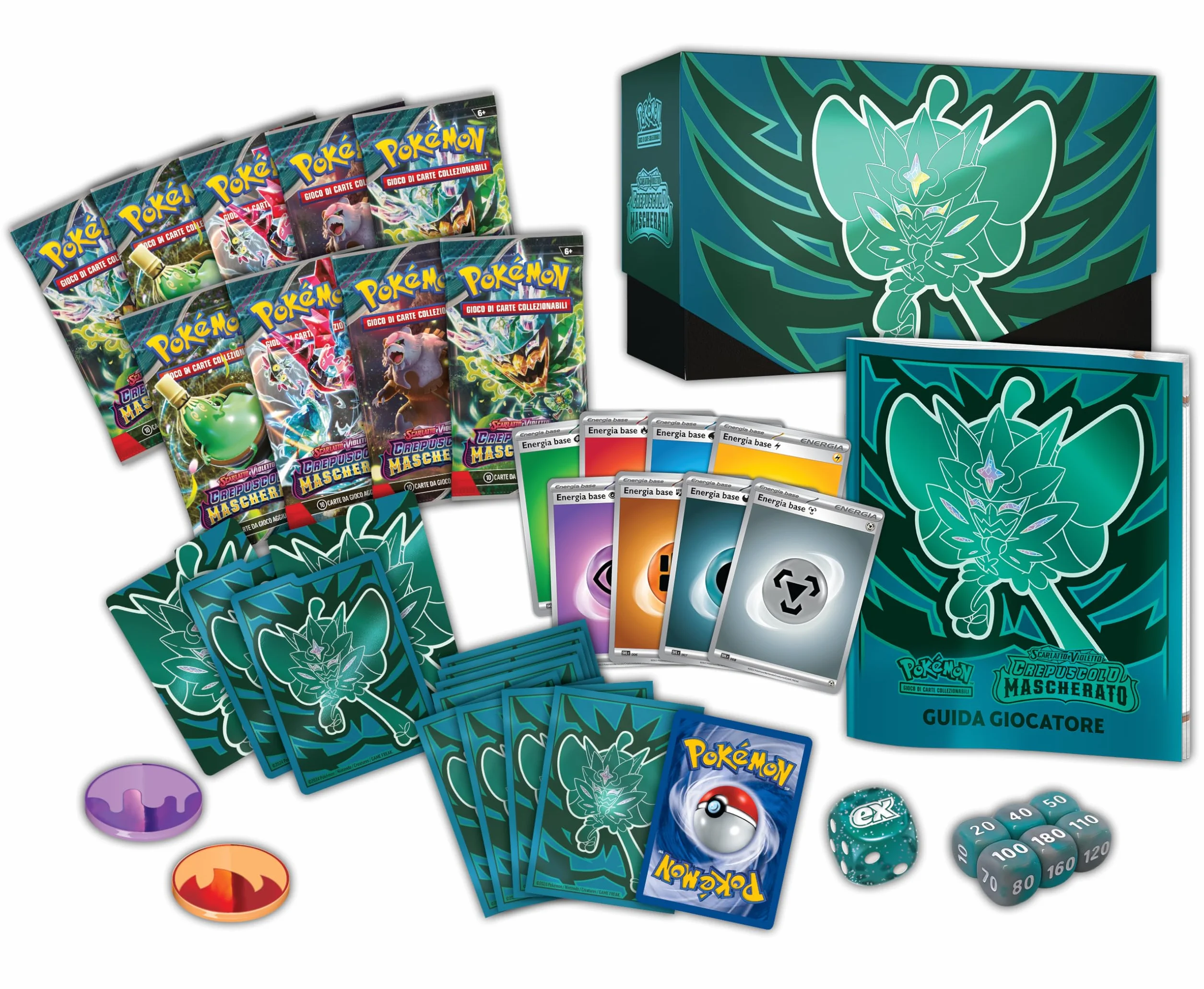 Pokémon GCC Set Allenatore Fuoriclasse Crepuscolo Mascherato Scarlatto e Violetto - Ogerpon Maschera Turchese