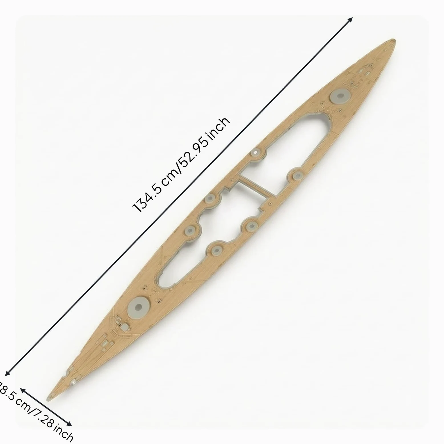 Qianly Ponte in Legno con Della'ancora Naturale Ponte in Legno con Autoesivo Modello Navale per Modellisti, Collezionisti, Soft
