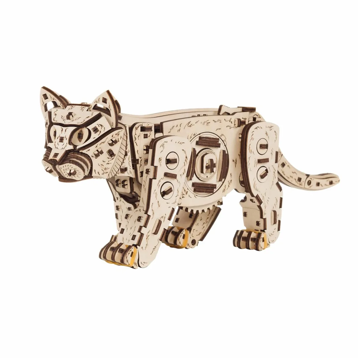 Puzzle in legno 3D per adulti, meccanico con gatto 3D, set da costruzione, 236 pezzi, puzzle in legno per animali domestici, fai da te, modellismo, artigianato in legno, giocattolo regalo