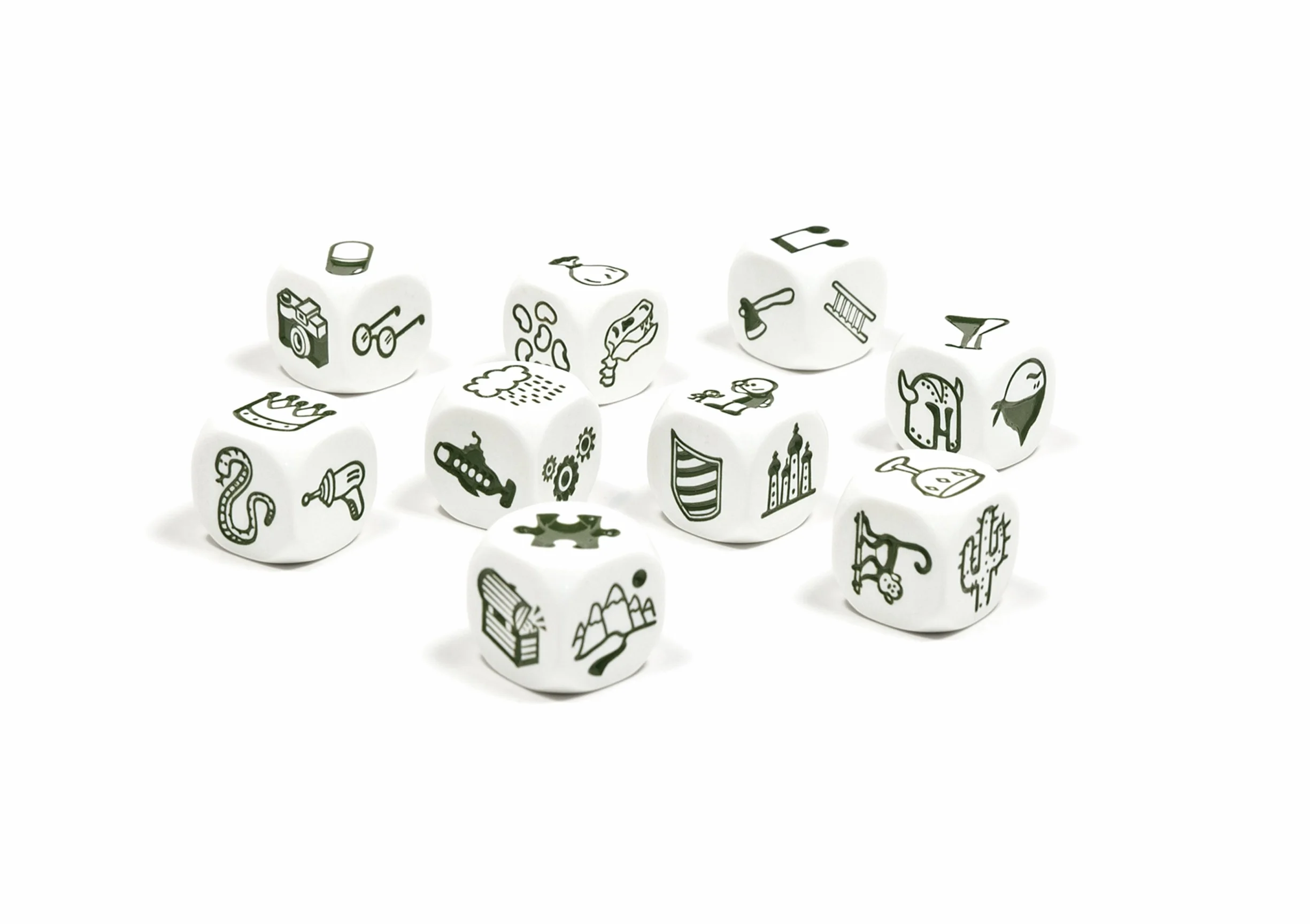 Asmodee Italia, Rory's Story Cubes Voyages (Verde Pistacchio), Gioco di Dadi per Creare Storie, Edizione in Italiano, 8077