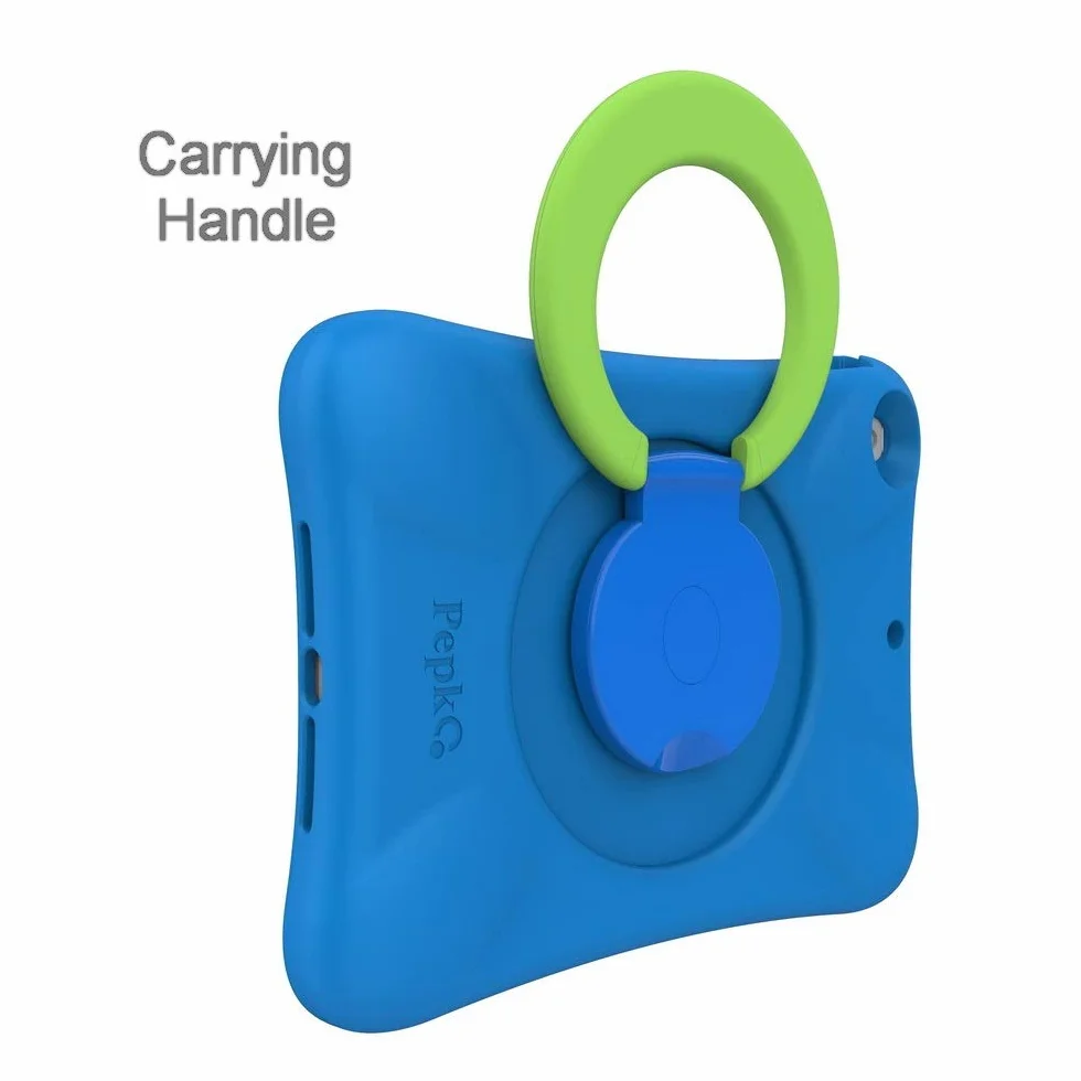 NLR Custodia Eva per Bambini per iPad | più Direzioni Stand Stabile | Compatibile con 9,7-Pollici Nuovo iPad 2018/2017 (6a/5a Generazione) / iPad Air 2 / iPad Air (Blu+Verde)