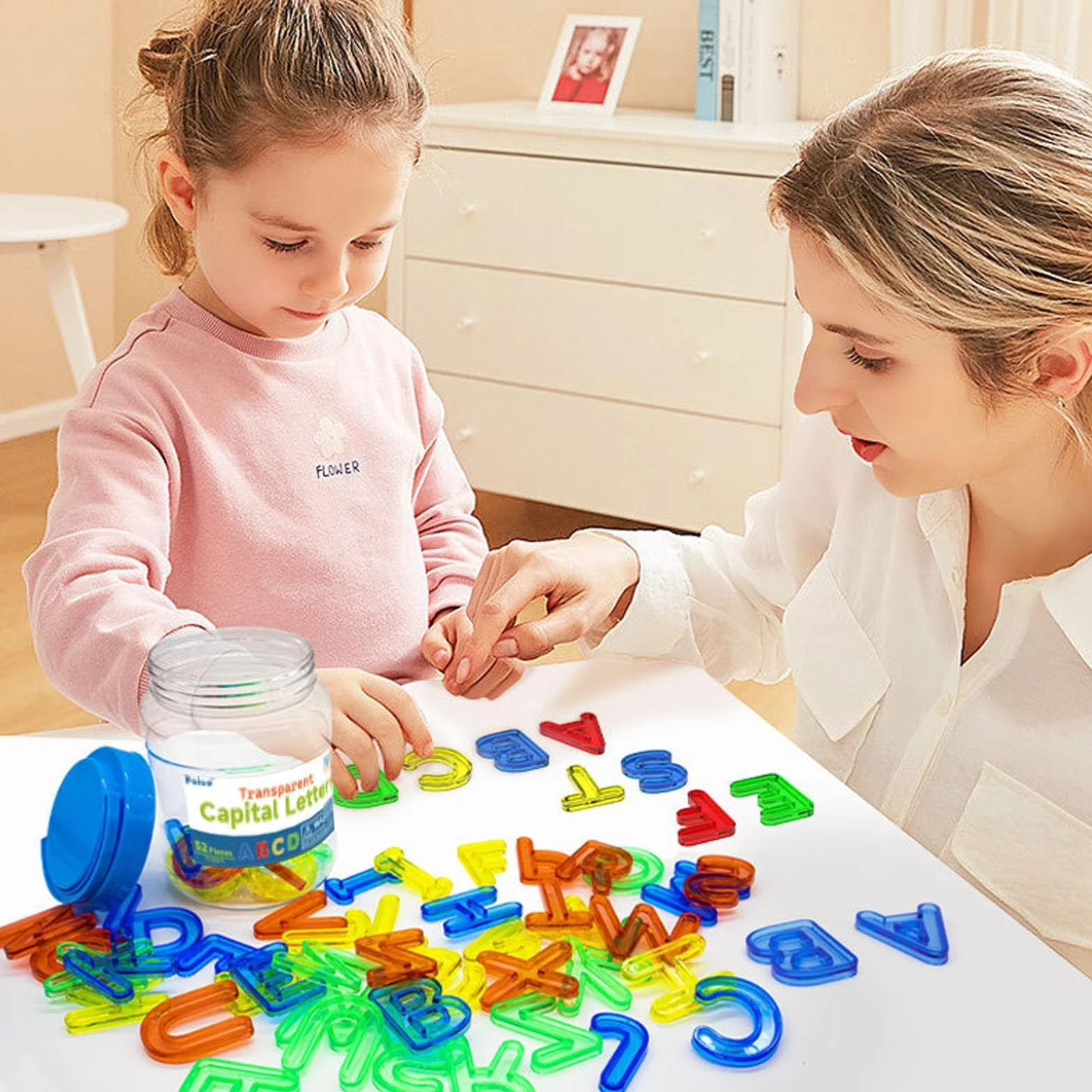140 pezzi modelli traslucidi per manipolatori da tavolo luminosi accessori forme geometriche per primi giochi educativi (trasparente, 17 x 11 x 11 cm)