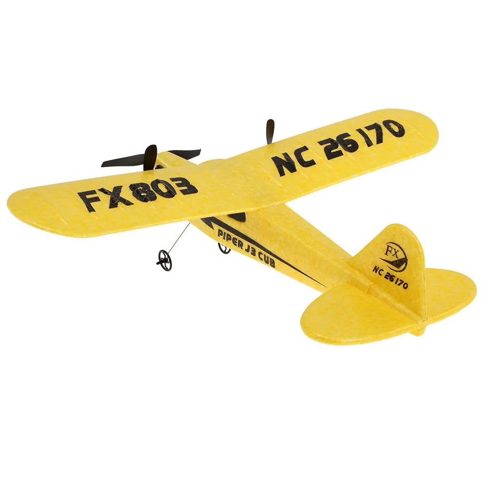 Aereo RC, FX-803 2.4G 2CH 380mm Apertura alare Telecomando Aliante Ala Fissa Aereo RC Aereo Facile da Volare per Principianti