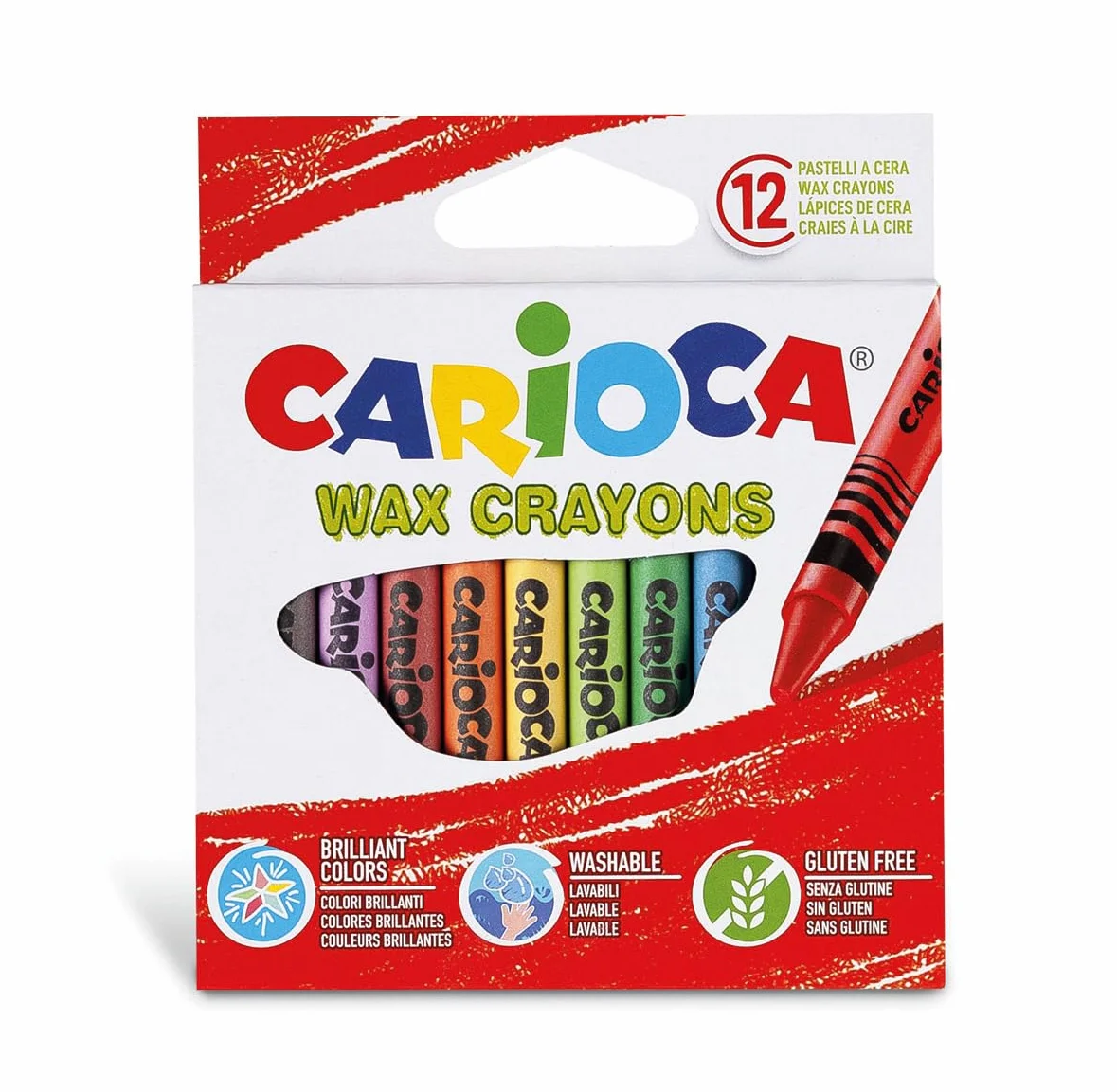 Carioca Pastelli a Cera Lavabili, 12 Pezzi, C4742365