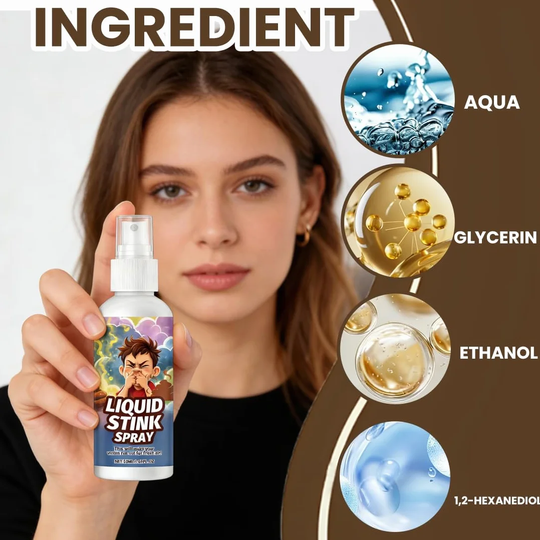 Spray Scoreggia Puzzolente Scherzo, Fart Spray Liquido Prank con Odore Forte, Gadget Divertente per Party Halloween, Scherzi per Adulti