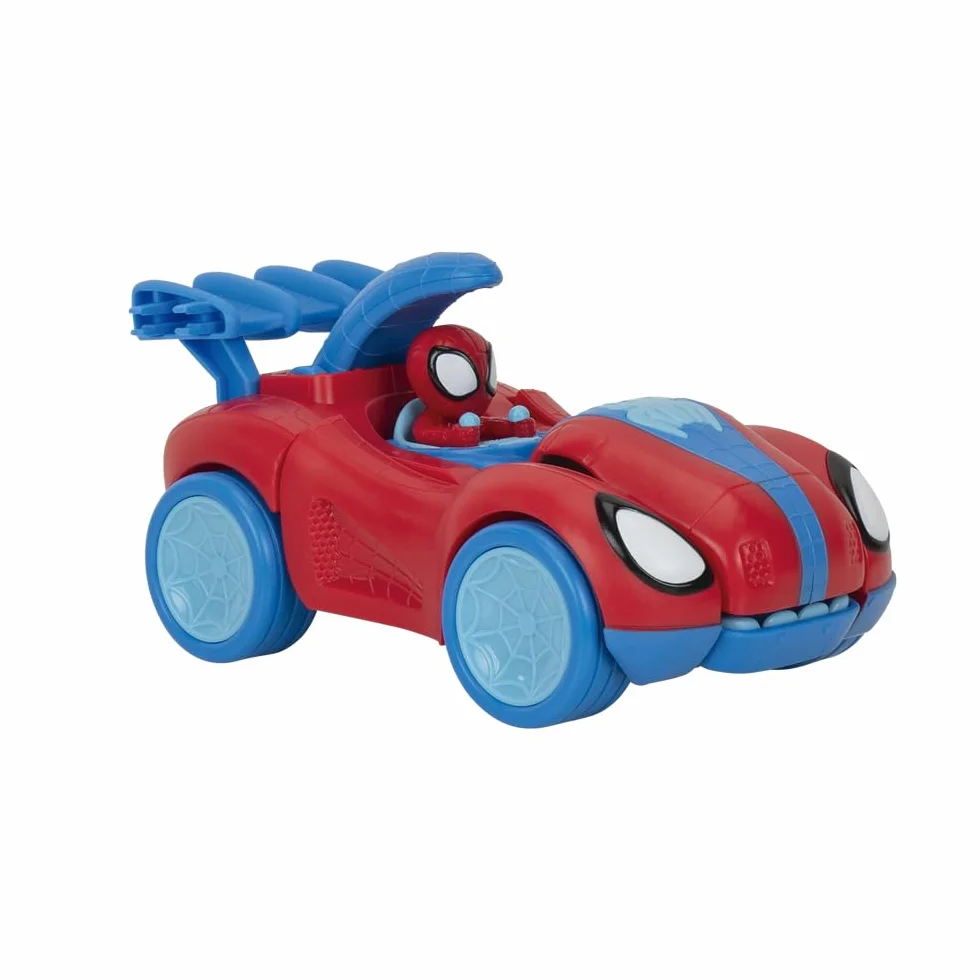 SPIDEY AND HIS AMAZING FRIENDS Marvel Spidey-Rex Racer - Veicolo da 20,3 cm con suoni che si trasformano da veicolo a dinosauro