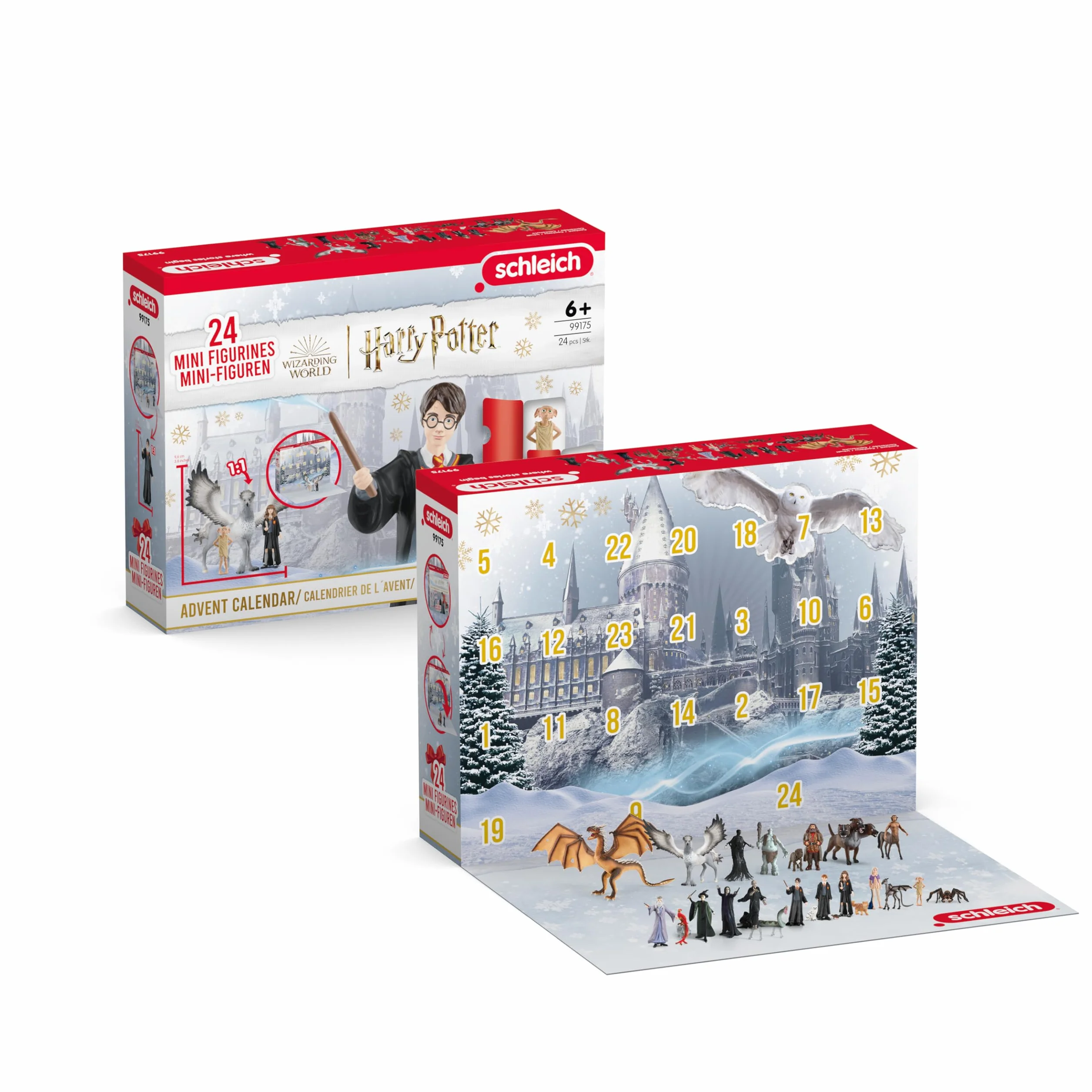 schleich HARRY POTTER calendario dell’Avvento 2025 – 99175 | personaggi da collezione e da gioco realistici | idea regalo per bambini dai 6 anni e fan | calendario natalizio con 24 sorprese
