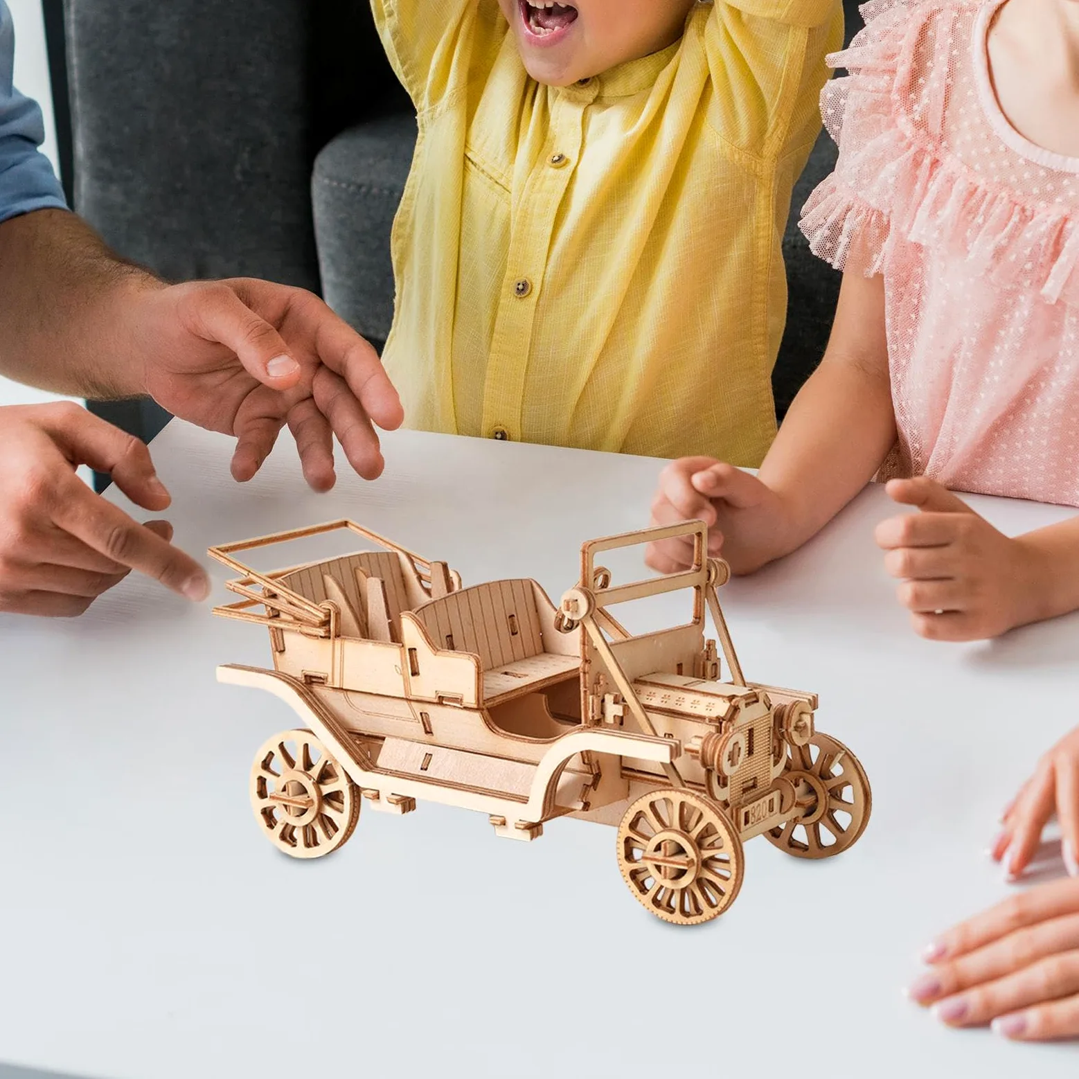 Kit Puzzle 3D Macchina D In Legno | materiale naturale, assemblaggio manuale, apprendimento giocoso, adatto a teenager