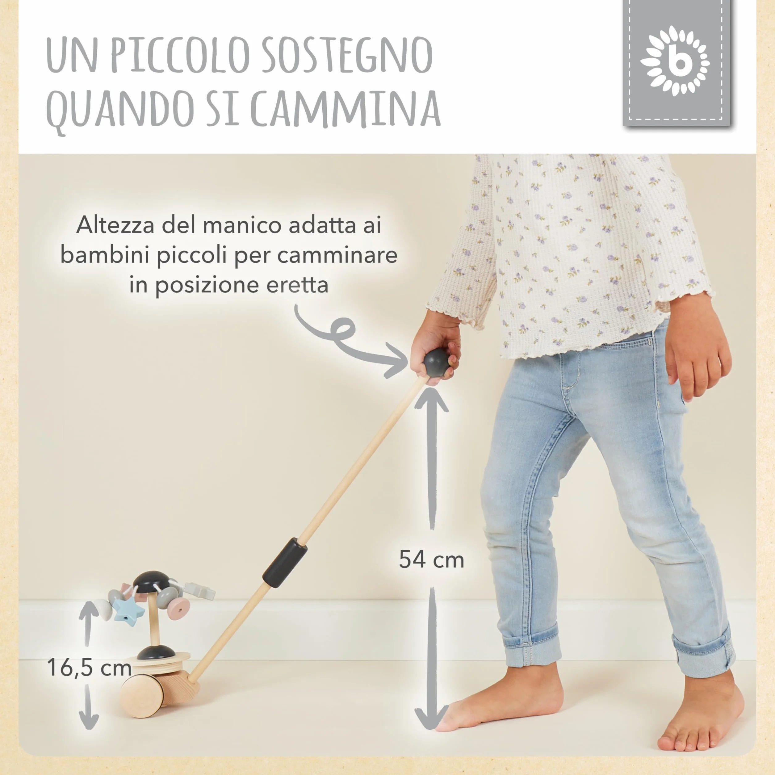 Bieco | gioco trainabile per bambini | ruota in legno | giocattoli trainabili | primi passi con ruote