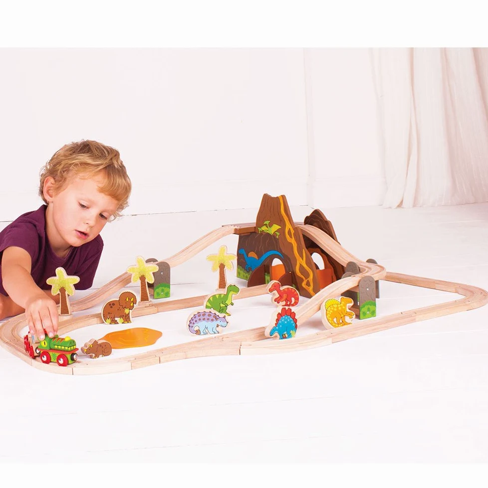 Bigjigs Rail Set per "Ferrovia dei dinosauri"