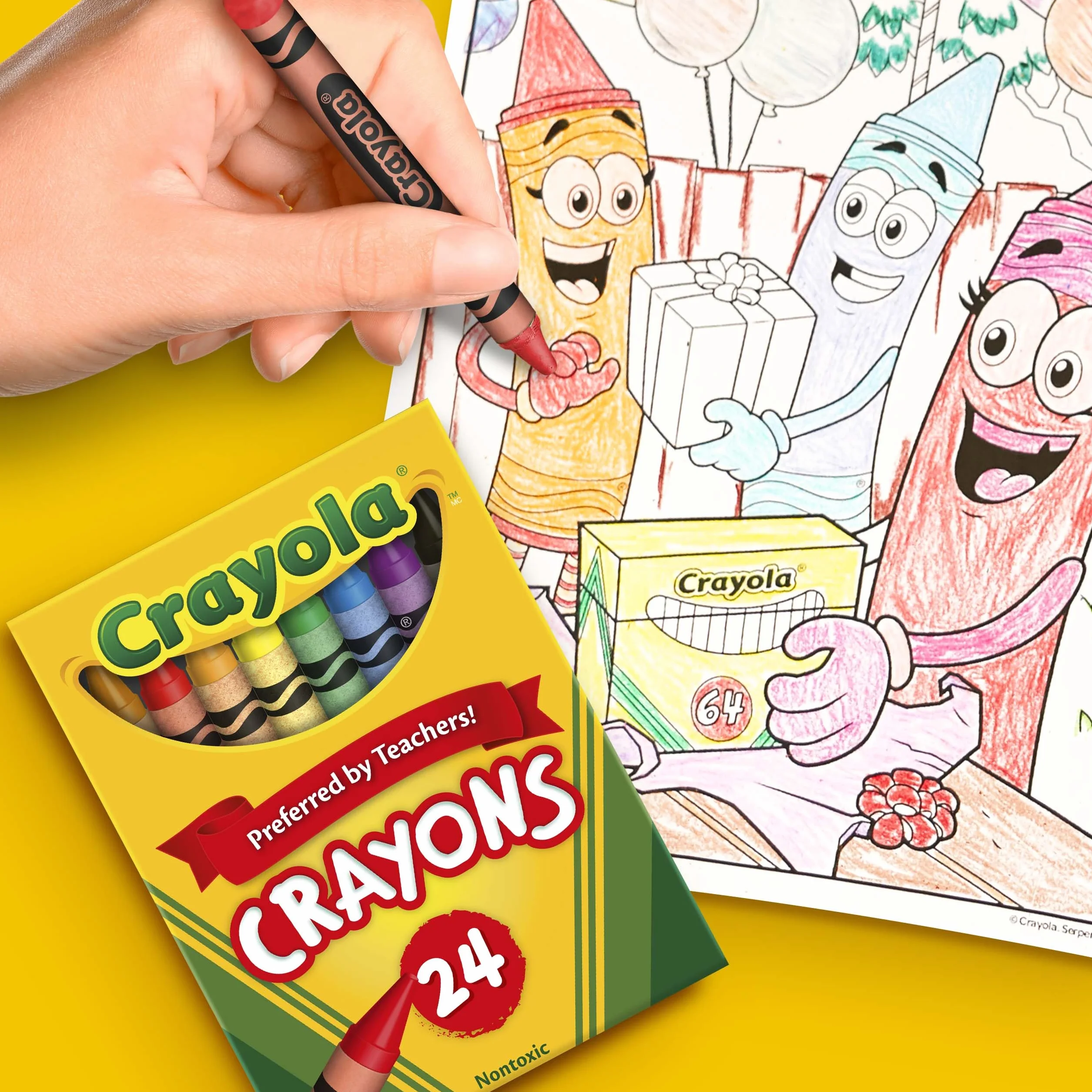 CRAYOLA - Pastelli A Cera, Crayon, Confezione Da 24 Pezzi, Per Scuola E Tempo Libero, 24 Colori Assortiti, 0024, Realizzati con energia solare