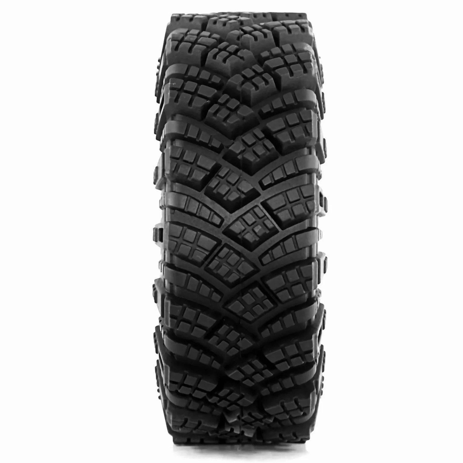 RC Car Pneumatico Ruota Compatibile con Traxxas per TRX4 D90 D110 per Axial per SCX10 per MST 1/10 RC Crawler Car 98mm 1.9 "Beadlock Wheel Rim Set di Pneumatici in Gomma(Black)