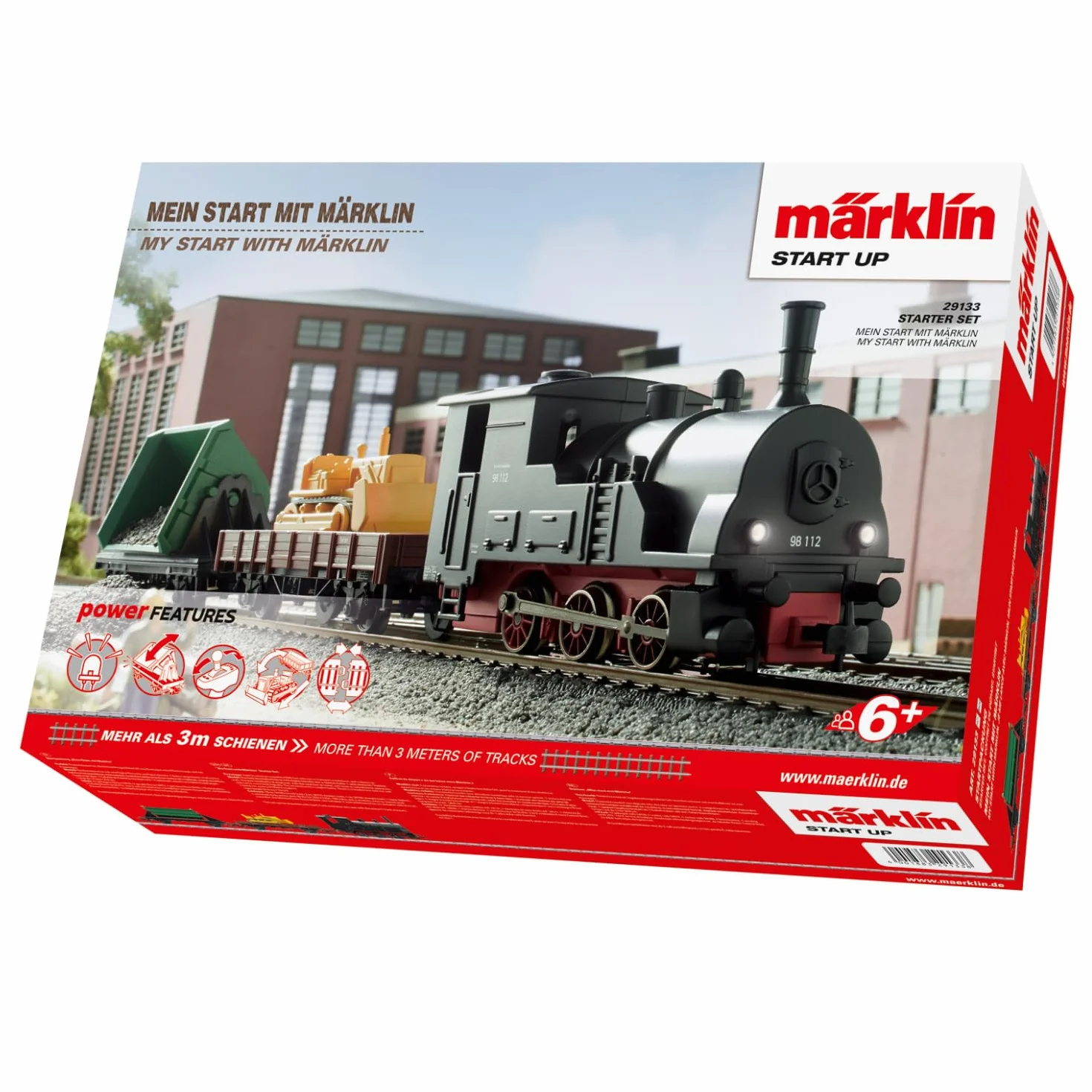 Märklin 29133 Modellino Ferroviario Start Up Kit Iniziale 230 Volt Track H0 Locomotiva, Carrello, Guide e centralina Inclusi nel Kit Iniziale