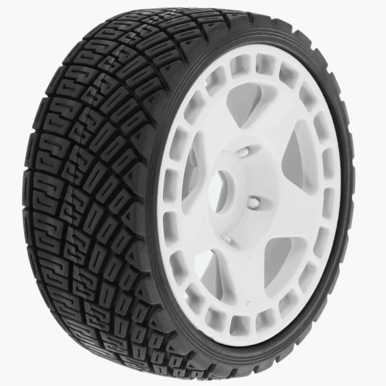 4PZ Gomme Rally RC 100mm 1/7 1/8 Esagono 17mm | ARRMA, Traxxas, Redcat, Team Losi, Kyosho, HPI WR8, HSP(White)