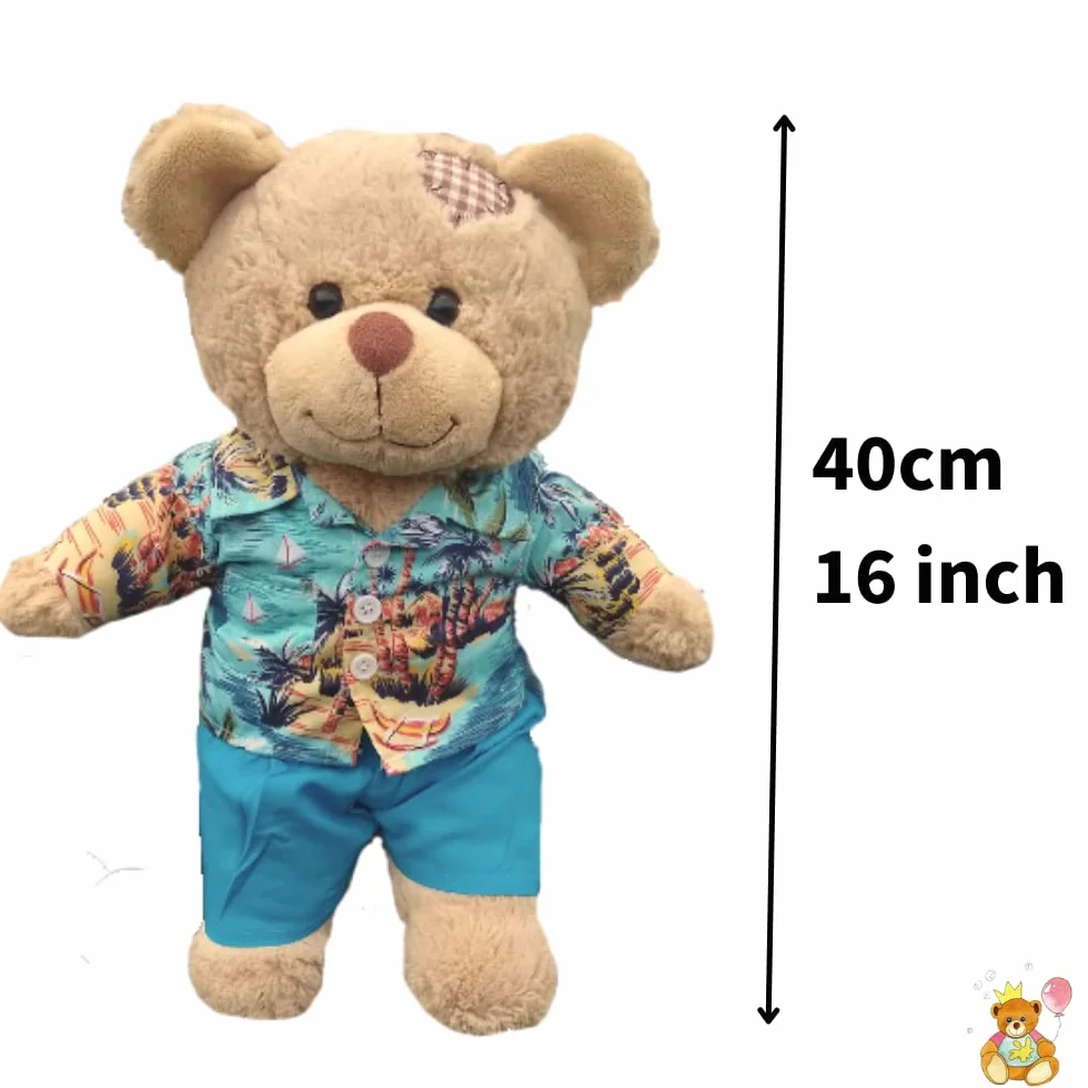 Vestiti Hawaii – Orsacchiotto – 40 cm – Adatto per orsetti Build a Bear – Orsetto non incluso