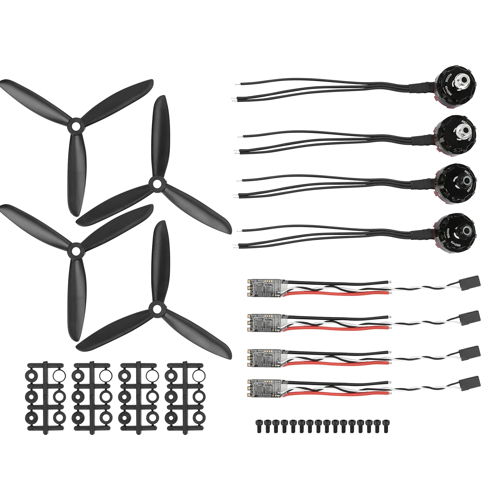 2205 2300 KV Lega di Alluminio CW CCW Motore RC Drone Kit Motore Set RC Accessorio di Ricambio per Drone Racing