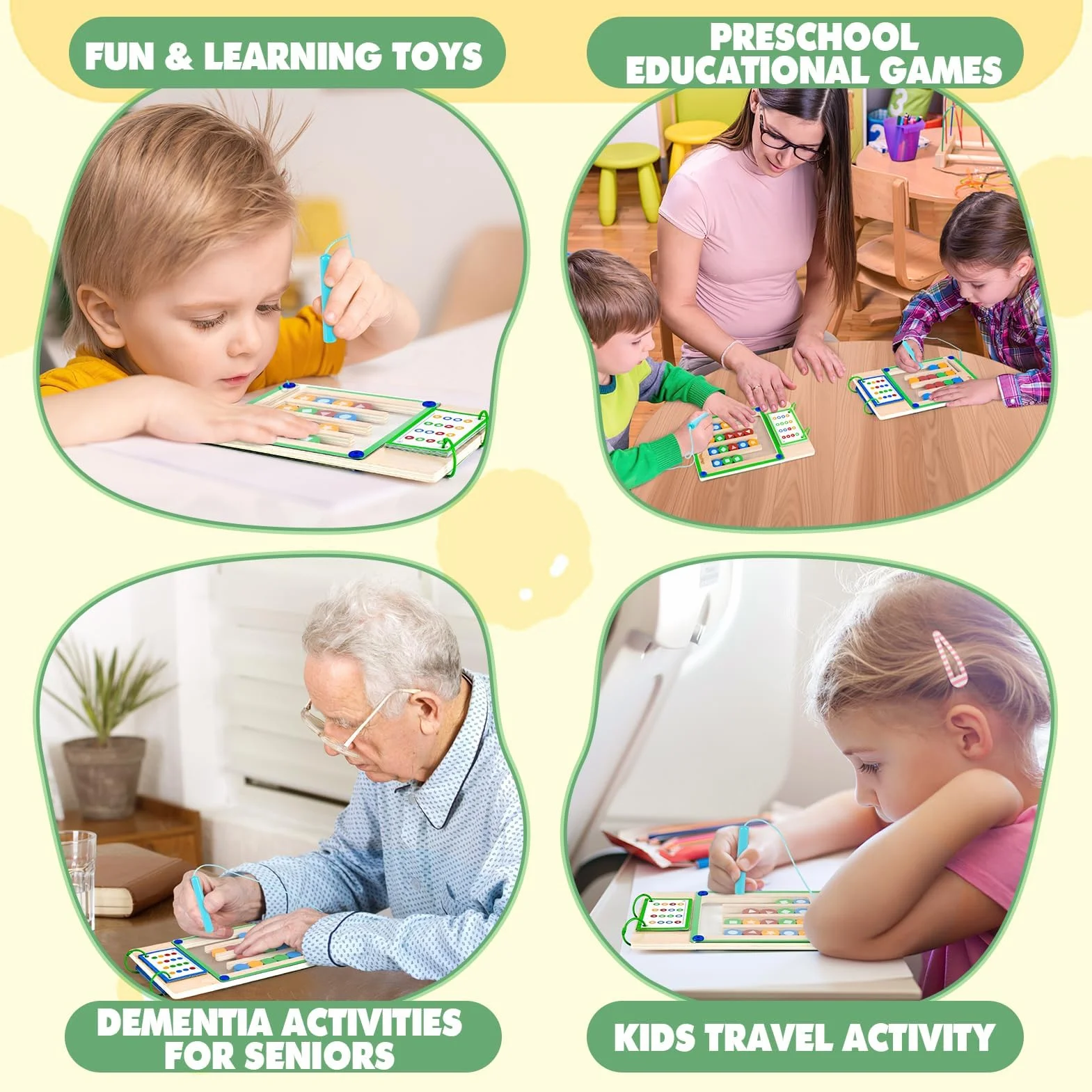 Vanplay Giochi Montessori Magnetici, Labirinto Magnetico Colori Giocattoli Gioco di Smistamento Educativi Giocattoli Regalo per 3 4 5 6 Anni
