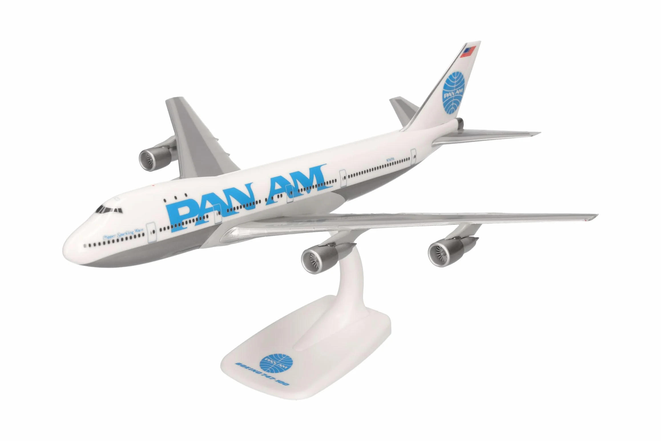 Herpa Pan Am Boeing 747-100 1:250 Snap-Fit modello aereo collezione plastica