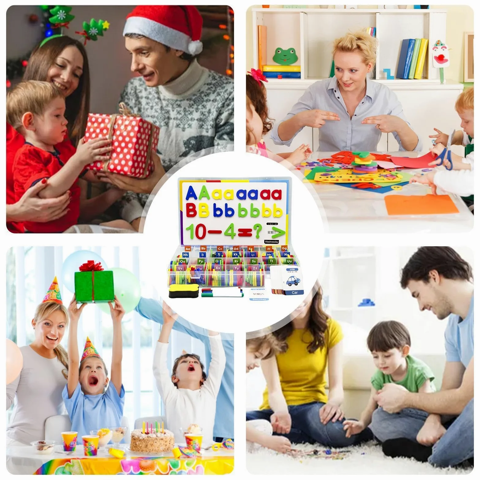 Magneti - Set Di Numeri Vibranti, Risorse Di Apprendimento | Magneti Divertenti Colorati, Migliorando Le Abilità Di Alfabetizzazione, Perfetti Per La Casa O La Sala, Id