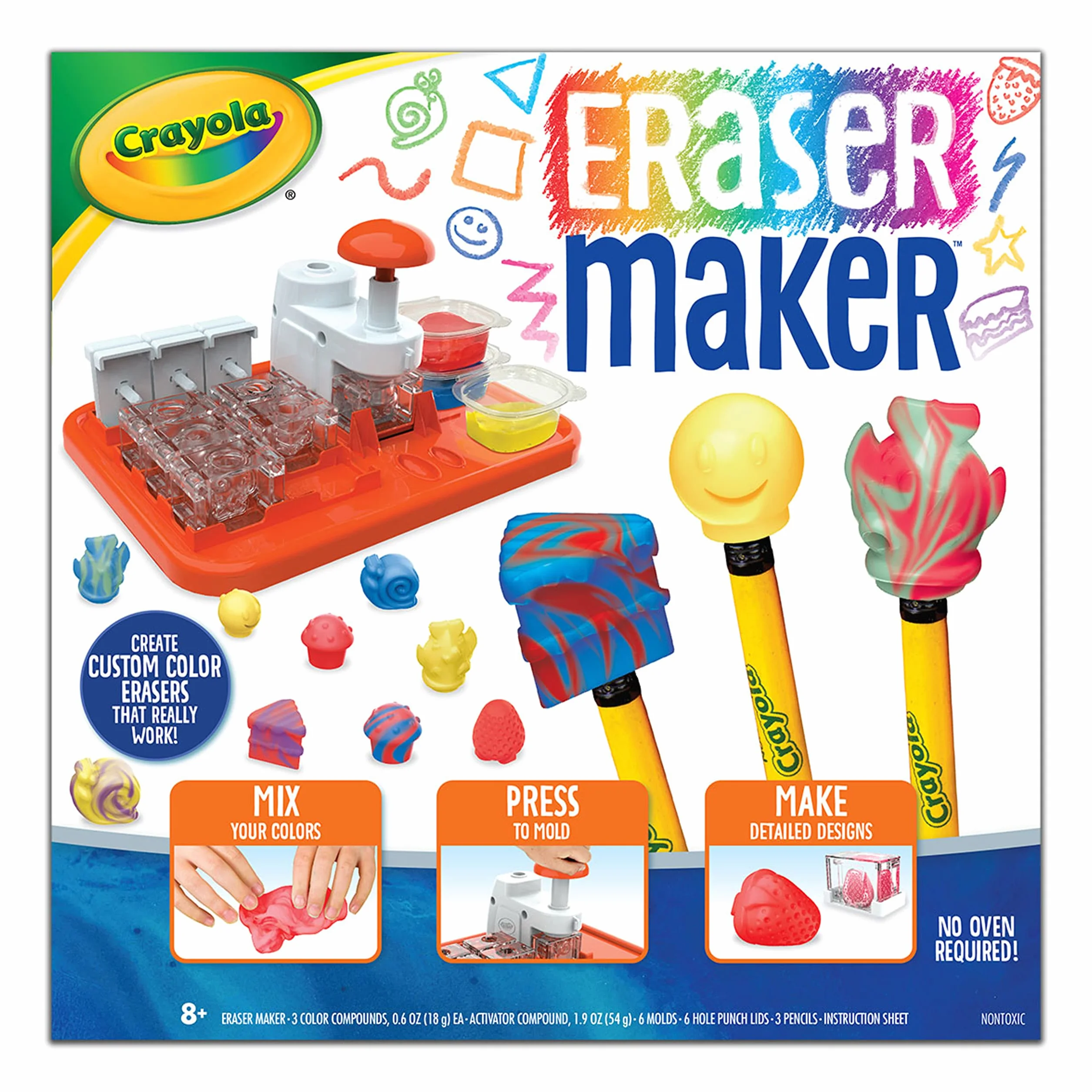 CRAYOLA - Laboratorio delle Gommine, per Creare Gomme Personalizzate, attività Creativa e Idea Regalo, da 6 Anni, 74-7401