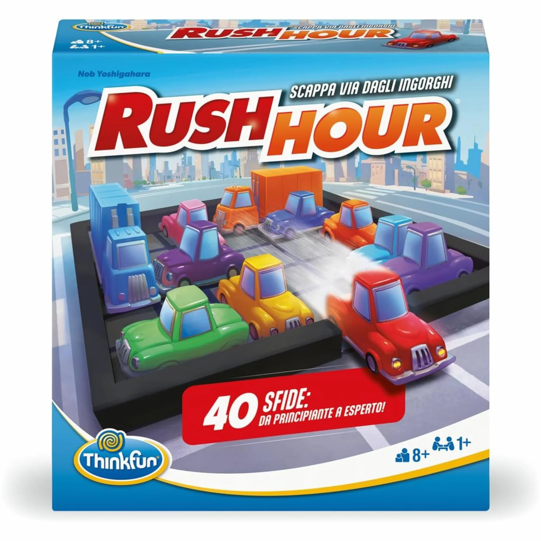 ThinkFun - Rush Hour Gioco | Giochi Da Tavolo per Bambini | 40 Sfide | Bambino e Bambina +8 Anni | Idee Regalo | Giochi Bambini +8 Anni | Idee Regalo