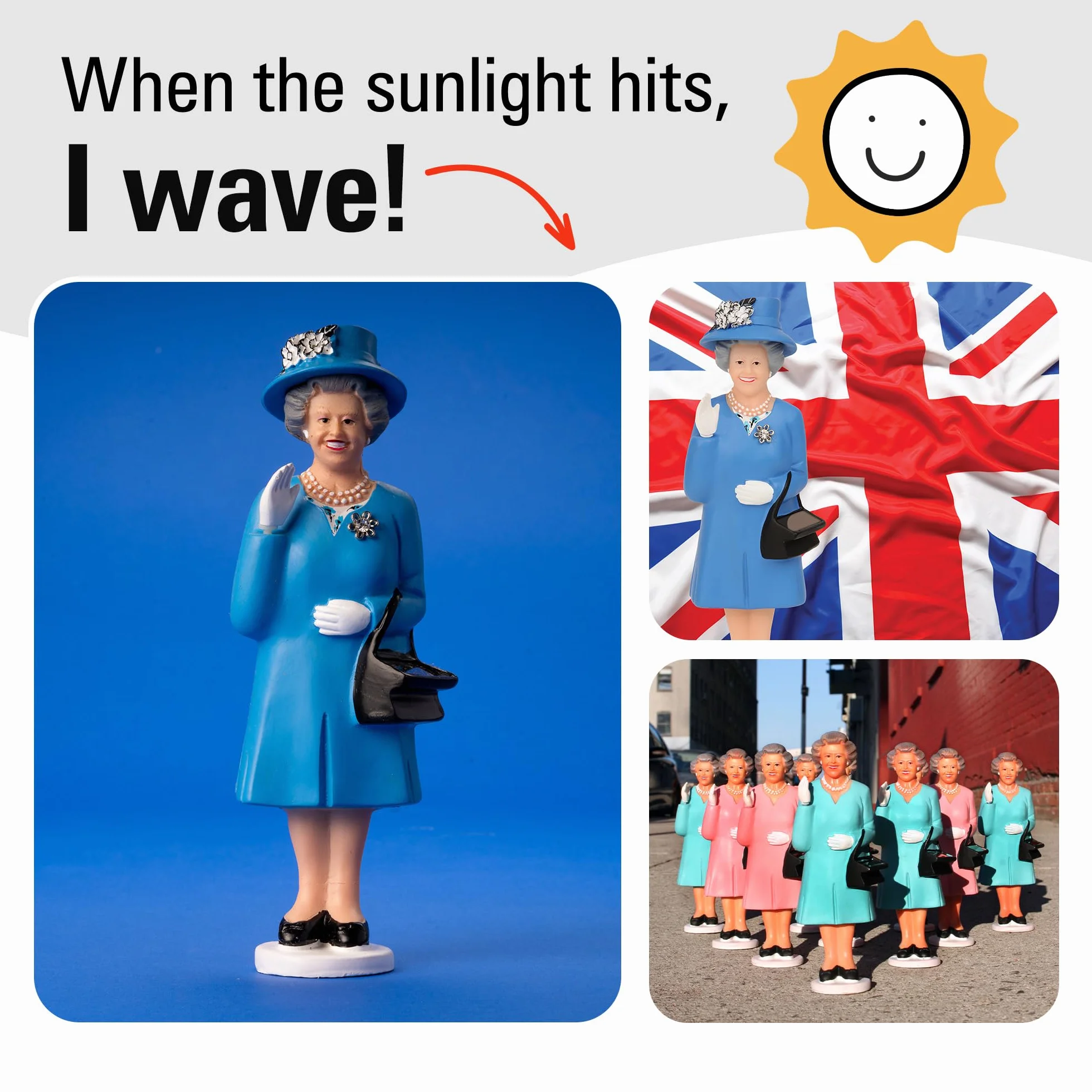 Kikkerland Solar Queen Derby Edition Statuina Plastica Azzuro 8.0x5.0x19.0 cm