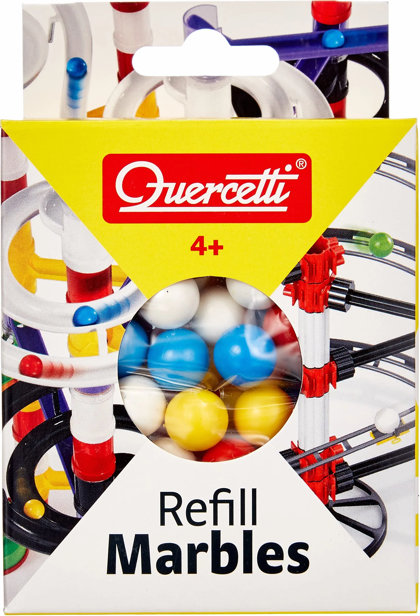 Quercetti Marbles Refill 100 Biglie Colorate Ø14 mm Pista Biglie Migoga Accessorio Compatibile Giochi Bambini 4 Anni Made in Italy