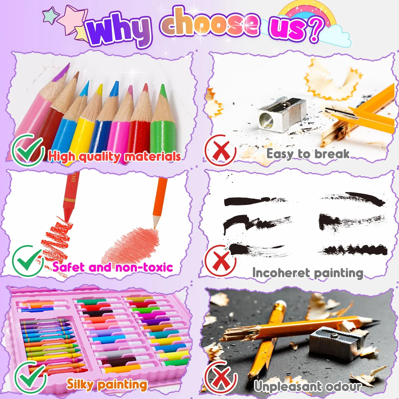 Regalo Bambina 4-10 Anni Valigetta Matite Colorate Acquerelli Giochi