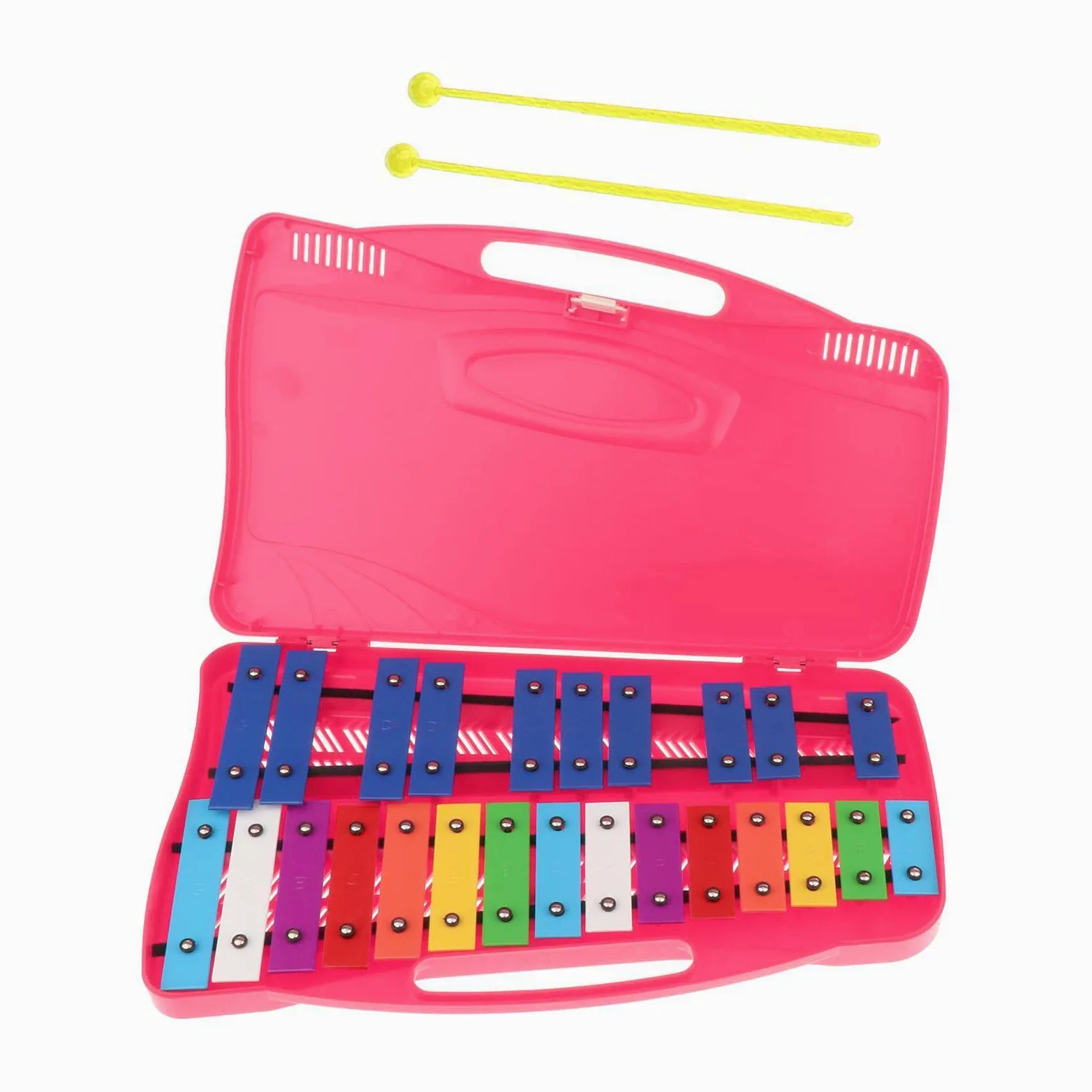 Xilofono a 25 Note per Bambini, Strumento Musicale con Custodia E Due Bacchette, Glockenspiel Perfettamente per Adulti, Principianti, Regali, Rosa