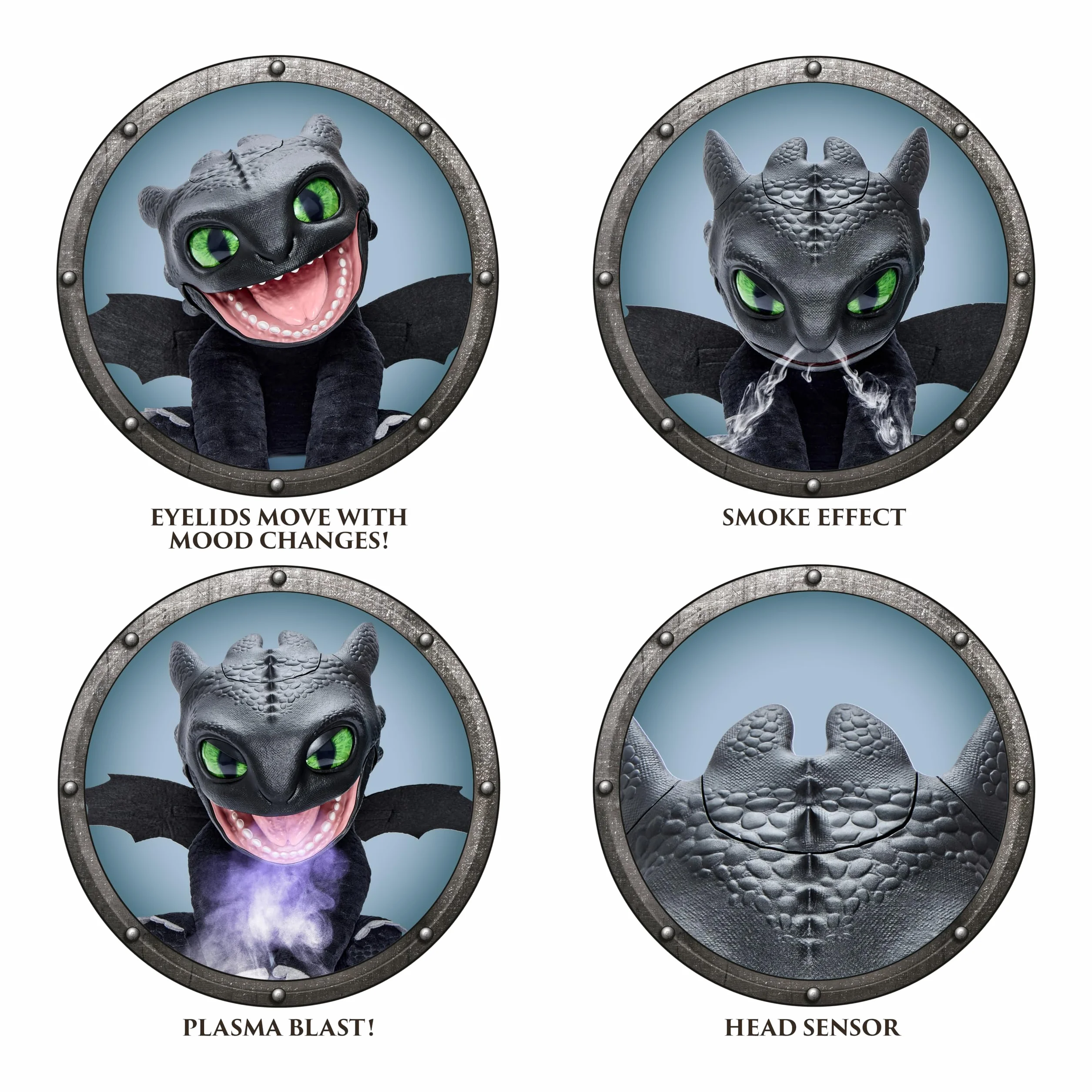 WOW! STUFF How To Train Your Dragon Toothless Puppetronic by RealFX - Looks-Feels-Sounds Real, 50+ Action & Sounds, 10" High Plush, Kids Ages 6+