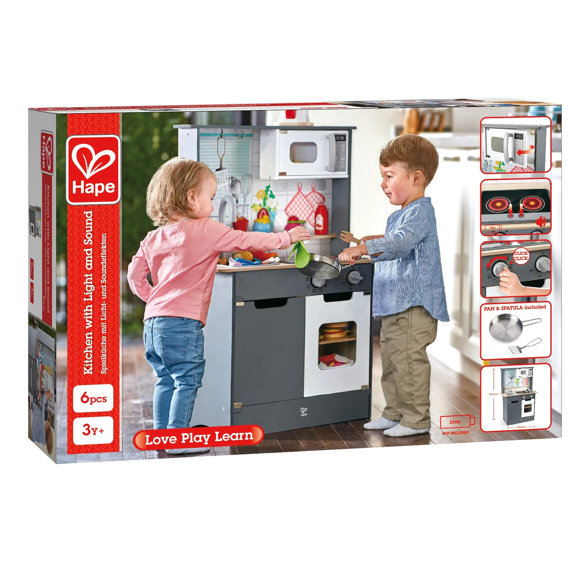 Hape Cucina Grigia – Set da Cucina Interattivo per Piccoli Chef!