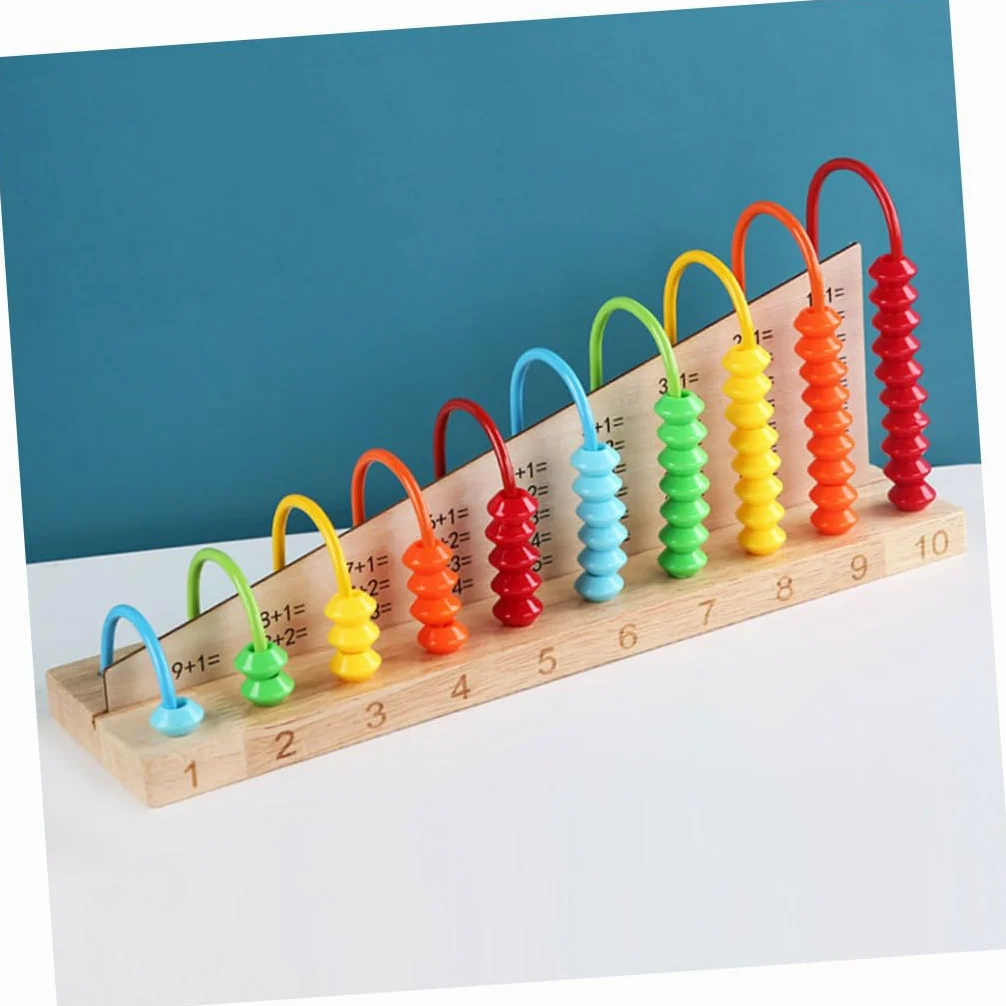 Milisten Abaco Matematico in Legno 1 Pz per Bambini, Perline Colorate | Studenti e Ragazzi, Calcolo Mentale e Addizione-sottrazione, Leggero per Feste e Compleanni