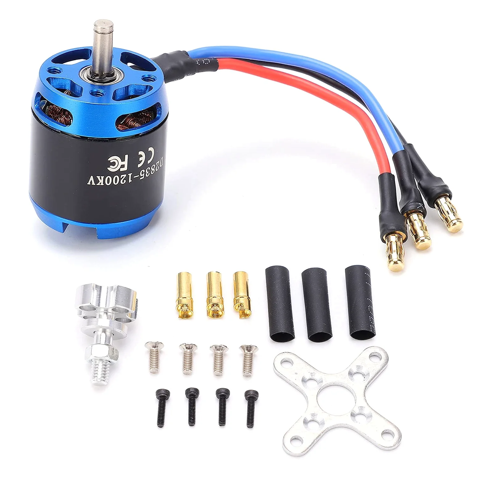 Motore Brushless, Resistente All'usura in Metallo, Motore per Quadricotteri 2835 1200KV, per UAV Modelli Aerei Velivoli Telecomandati