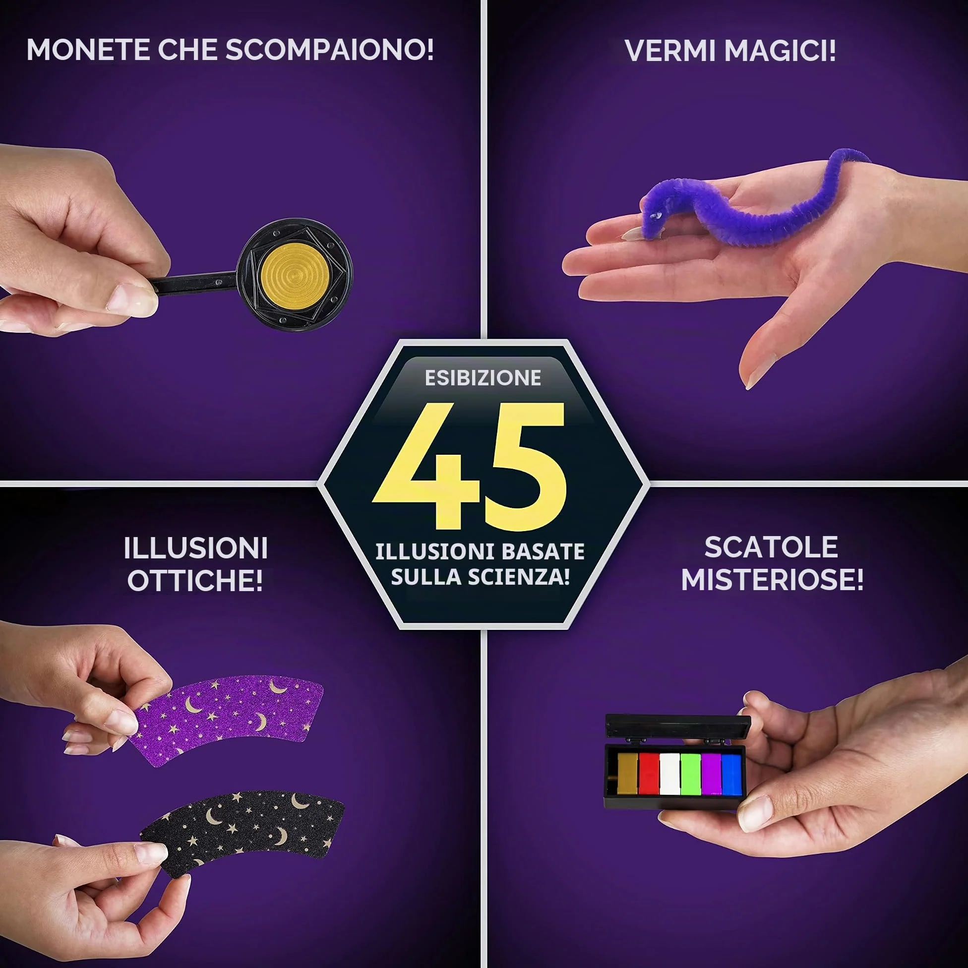 National Geographic Kids Magic Set - 45 trucchi magici per bambini da eseguire con istruzioni video passo passo per ogni trucco fornito da un mago professionista, giocattoli per ragazzi e ragazze