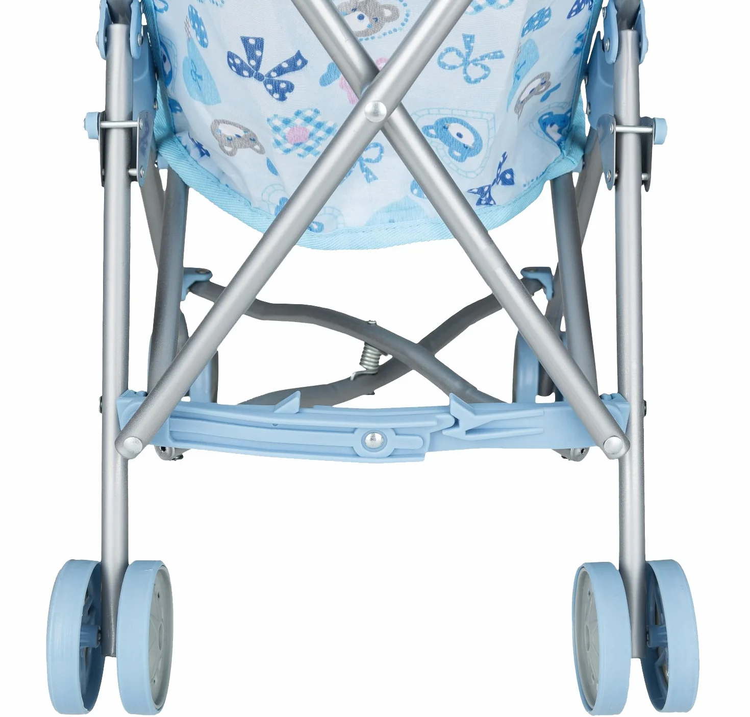 Idena 40069 - Bambola Buggy Orso Pieghevole Motivo, Blu