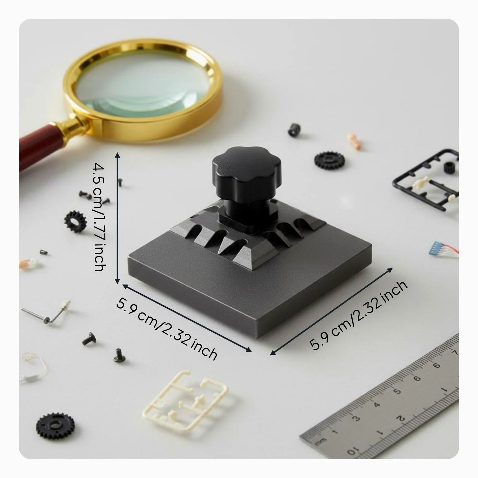 Morsa da Banco Strumento Pressa Piegatura Bender Metallo Parti Modellismo con Bordo Multiplo Utilizzo Adatto per Appassionati Modellistica Creativa Lavoro Manuale, S