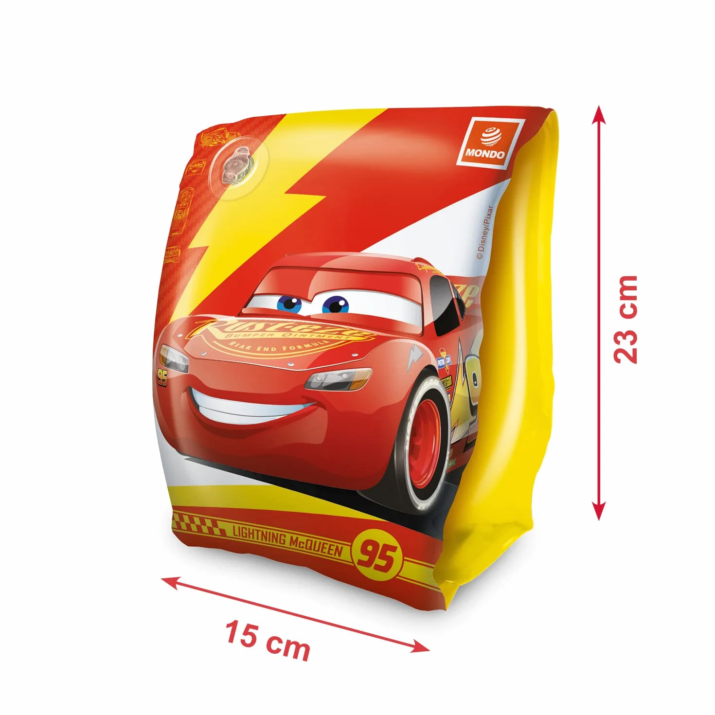 Mondo Toys - Cars 3 Arm Bands - Braccioli di Sicurezza per bambini - Materiale PVC - Adatti a bambini da 2 a 6 anni con Peso 6-20 kg - 16241