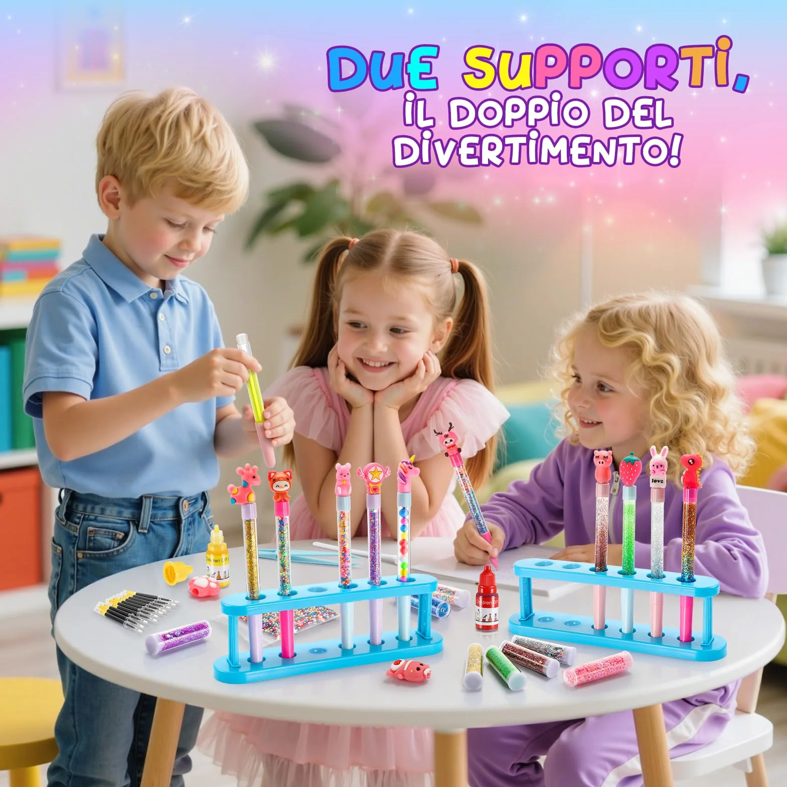 Laboratorio Delle Penne Fabbrica delle Penne 66+ Pezzi Set Regalo Bambina 5-12 Anni Creativi Giochi Cancelleria