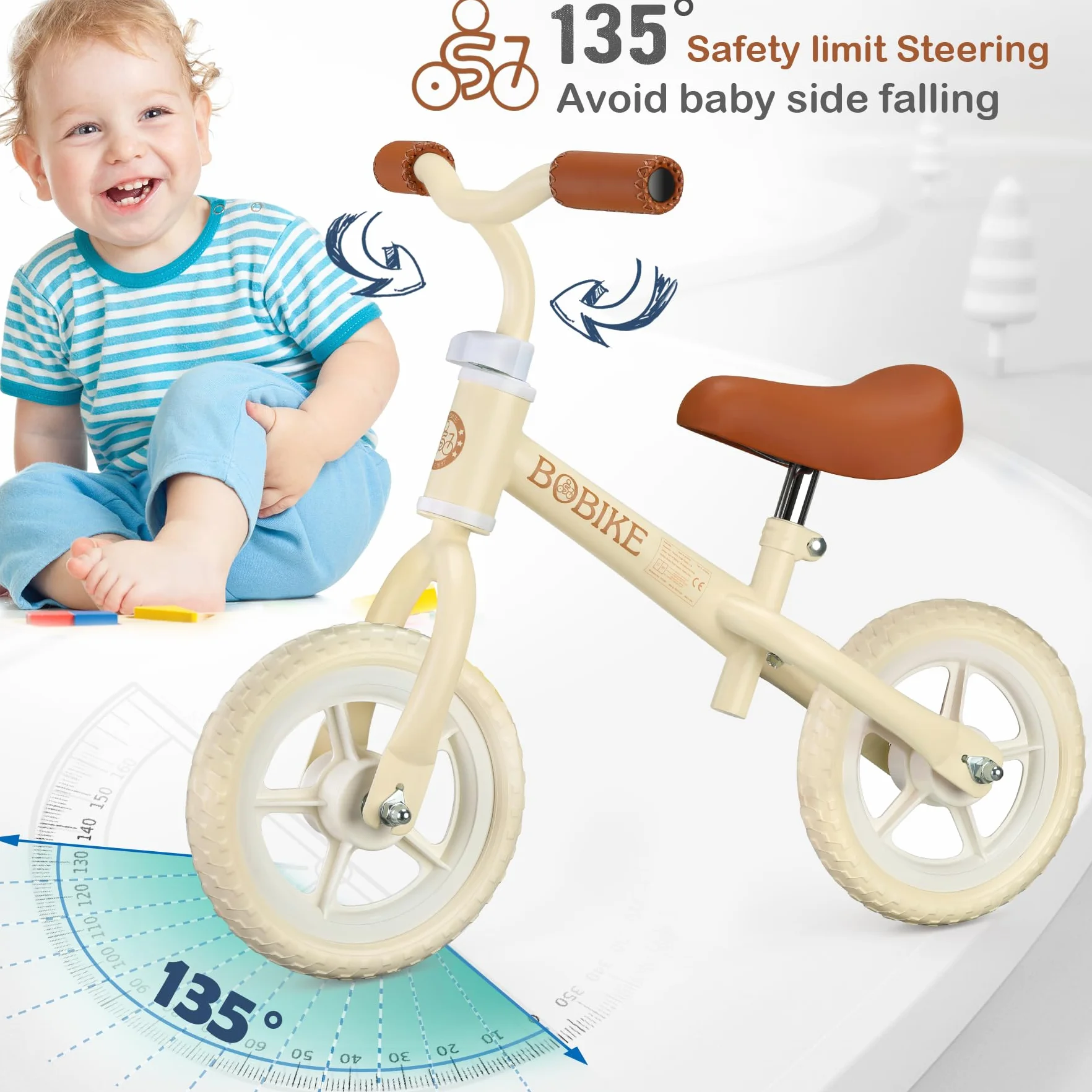 Itslife Bicicletta Senza Pedali per 1,5-4 Anni, Giocattoli per Bambini da 18 mesi, Bicicletta Equilibrio per Bambini Ultraleggera, Sella e Volante Regolabili, Regalo per Ragazzi e Ragazze