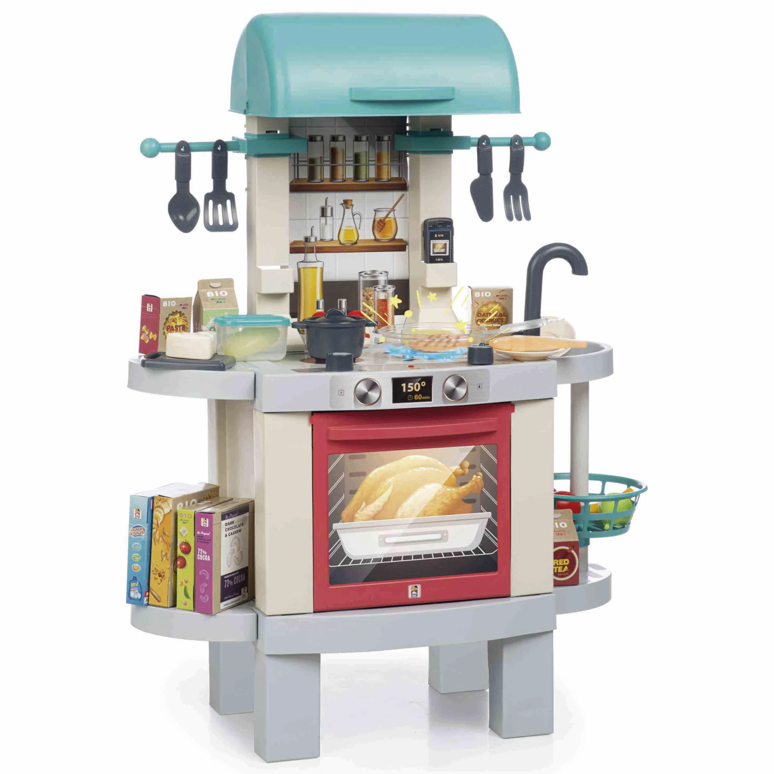 Chicos - Cucina per Bambini | Deli Cucina 2 in 1 con Luci LED e Suoni | Accessori Fotocromatici | Fornello Trasformabile in Barbecue | A partire da 3 anni (85104)