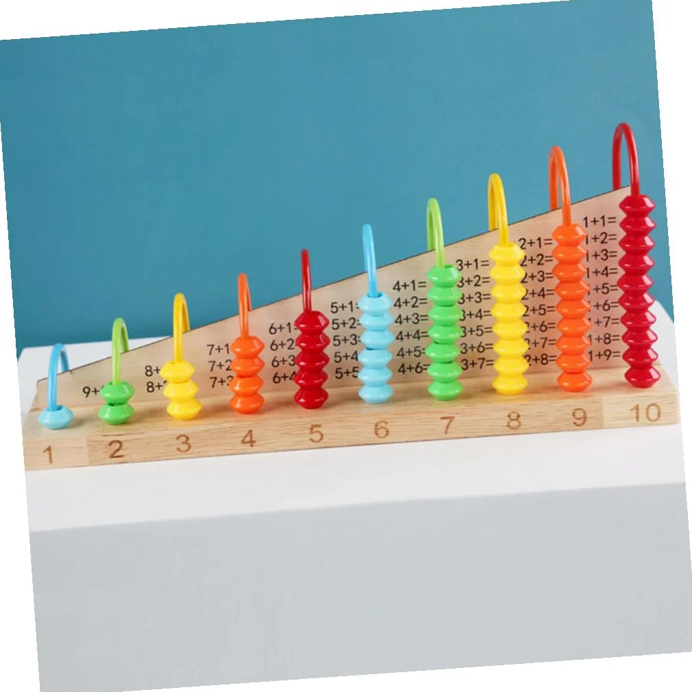 POPETPOP Abaco Educativo in Legno per Bambini, Calcolatrice Didattica | 1 Pezzo, Multicolore, per Asilo e Compleanno, Leggero, Strumento di Calcolo Mentale per Studenti