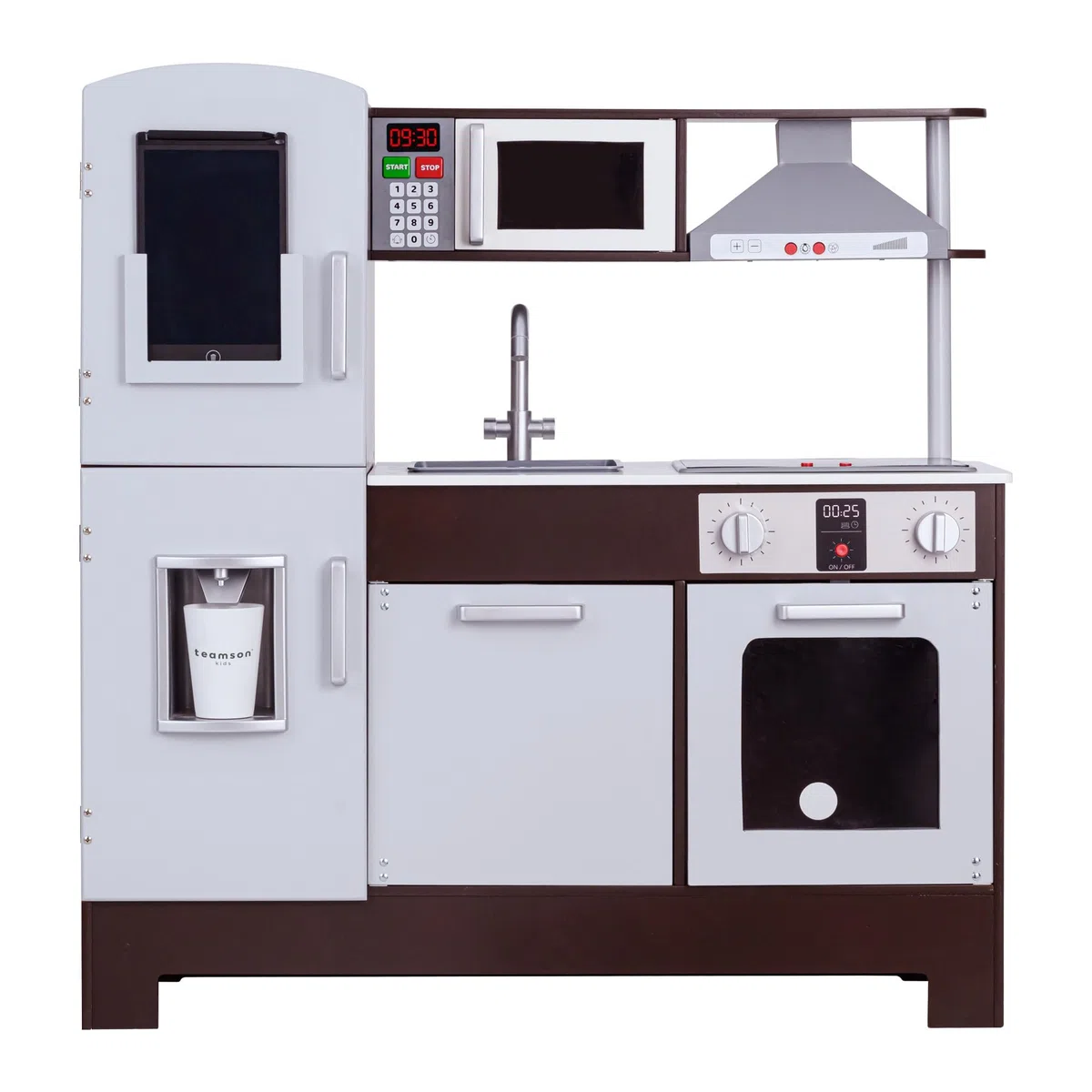 Teamson Kids Munich Cucina per Bambini in Legno e scrittoio con Le batterie Grigio TD-13411A