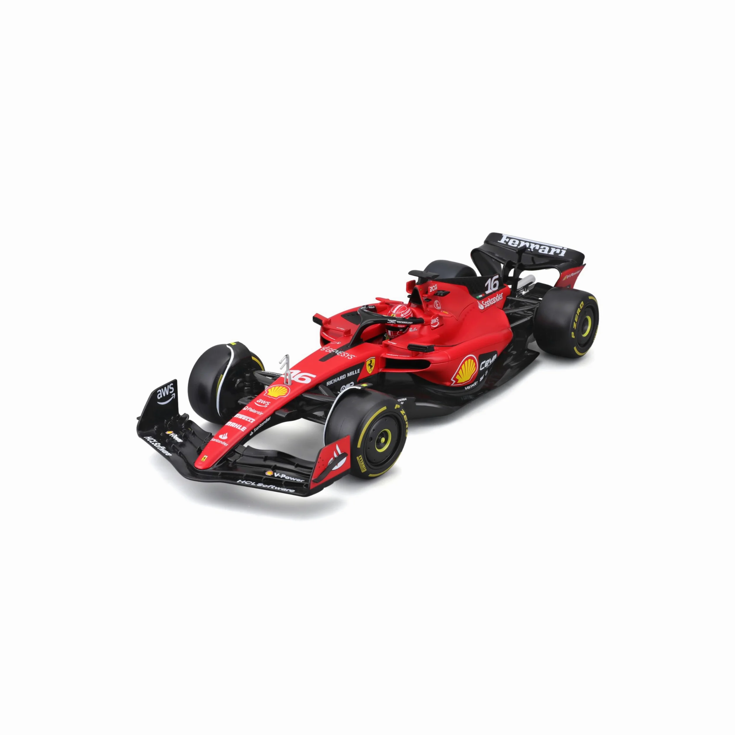 Bburago - Ferrari F1 SF-23 - Formula 1 LECLERC 16 - Season Car F1 2023 - Scala 1/18 30cm