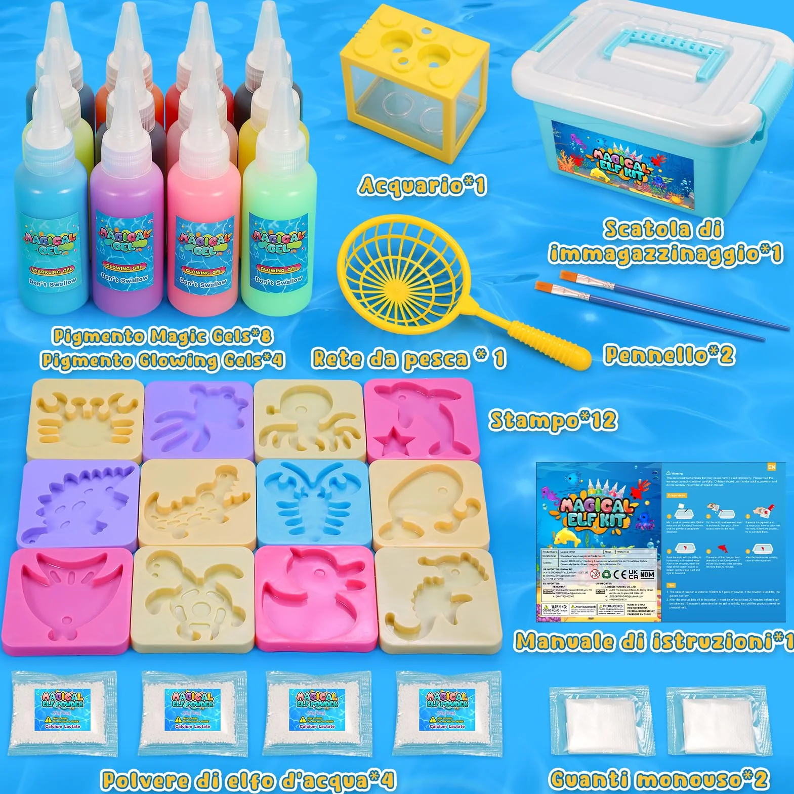 Gel Magico per Creare Folletti d'Acqua Giocattolo Bambini 5-9 Anni Regalo Bambina Giochi da Spiaggia Giardino