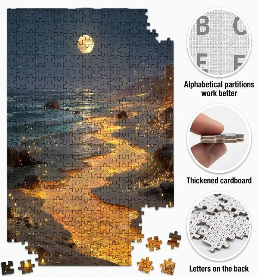 Puzzle 4000 Pezzi, Jigsaw Puzzle per Adulti, Luna Giallo BLQSBGA6-529 | Puzzle Classici, Impossibile Difficile Sfidanti Puzzles, Puzzle Decorativo per La Famiglia, Come Regalo e Decorazione Pareti