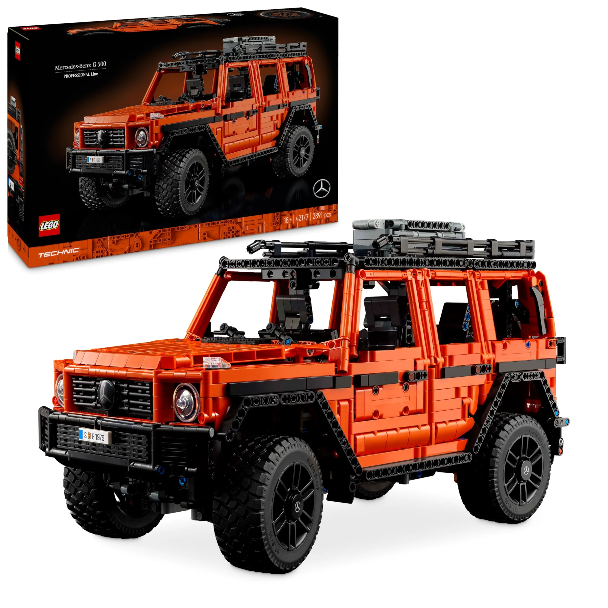 LEGO Technic Mercedes-Benz G 500 PROFESSIONAL Line, Modellino di Auto Fuoristrada da Costruire per Adulti, Veicolo 4X4 Classe G da Esposizione Ricco di Dettagli, Regalo Collezione per Lui o Lei 42177